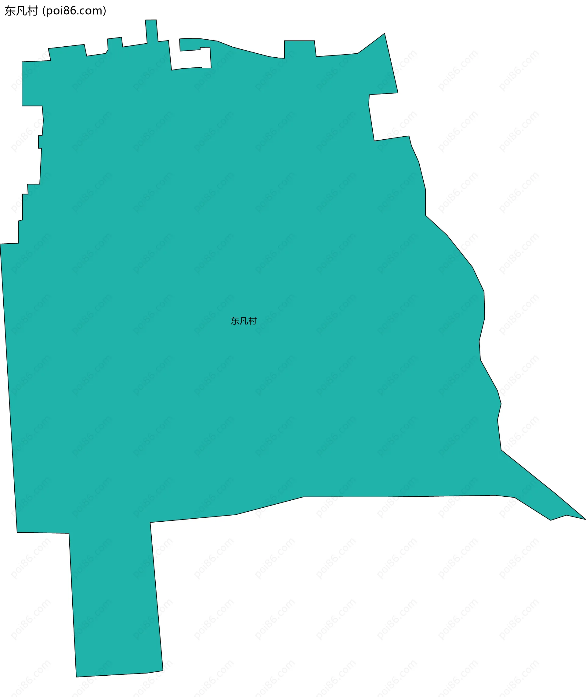 东凡村边界地图