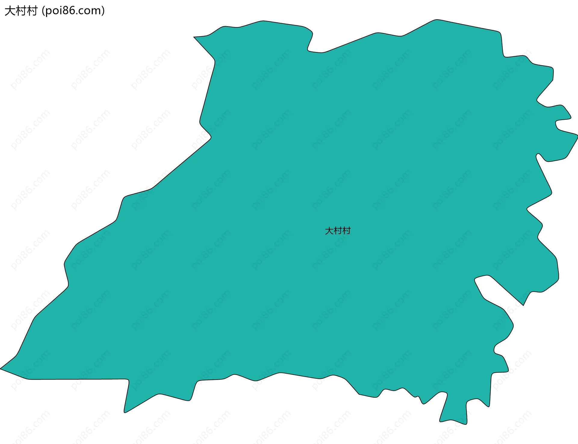 大村村边界地图