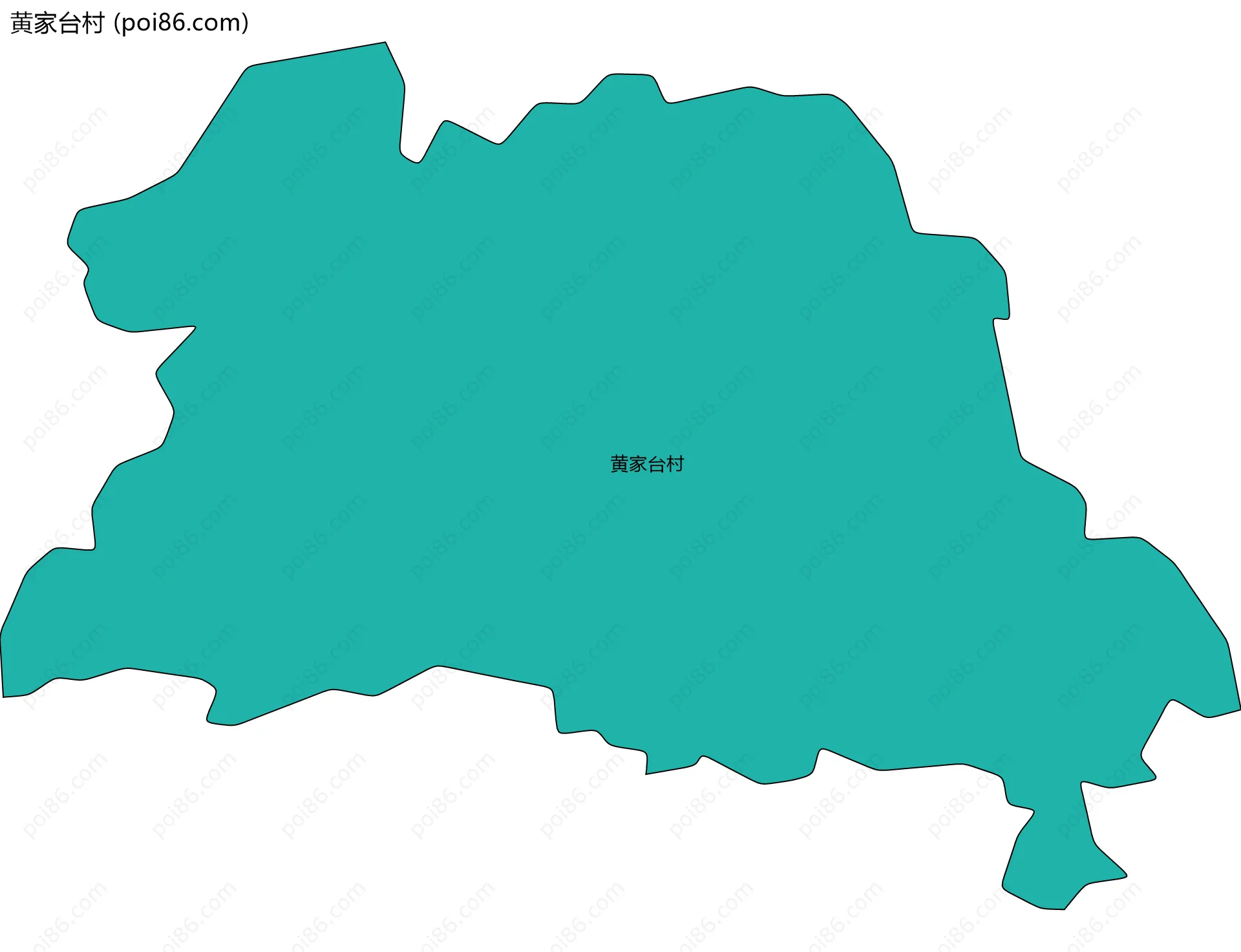黄家台村边界地图