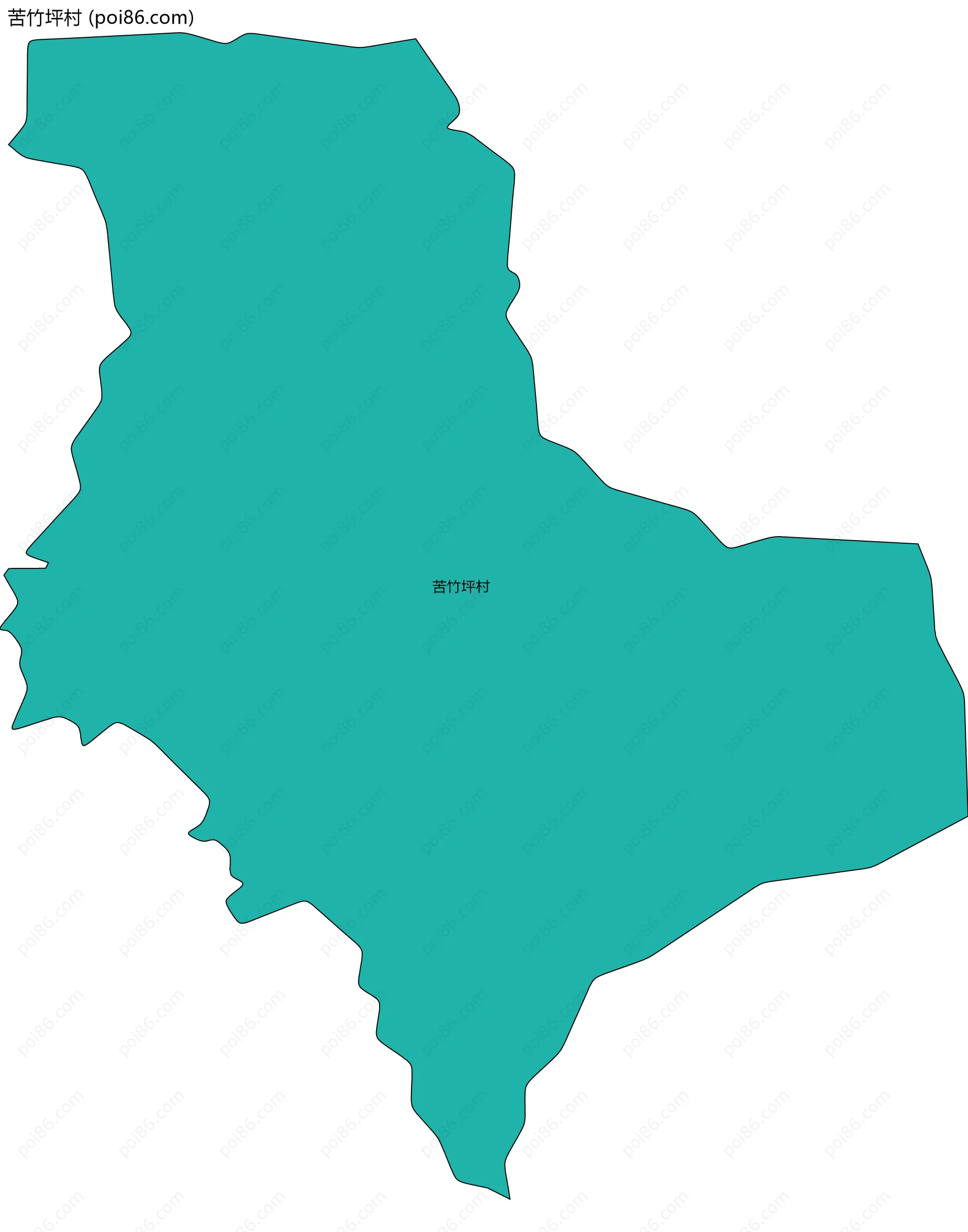 苦竹坪村边界地图