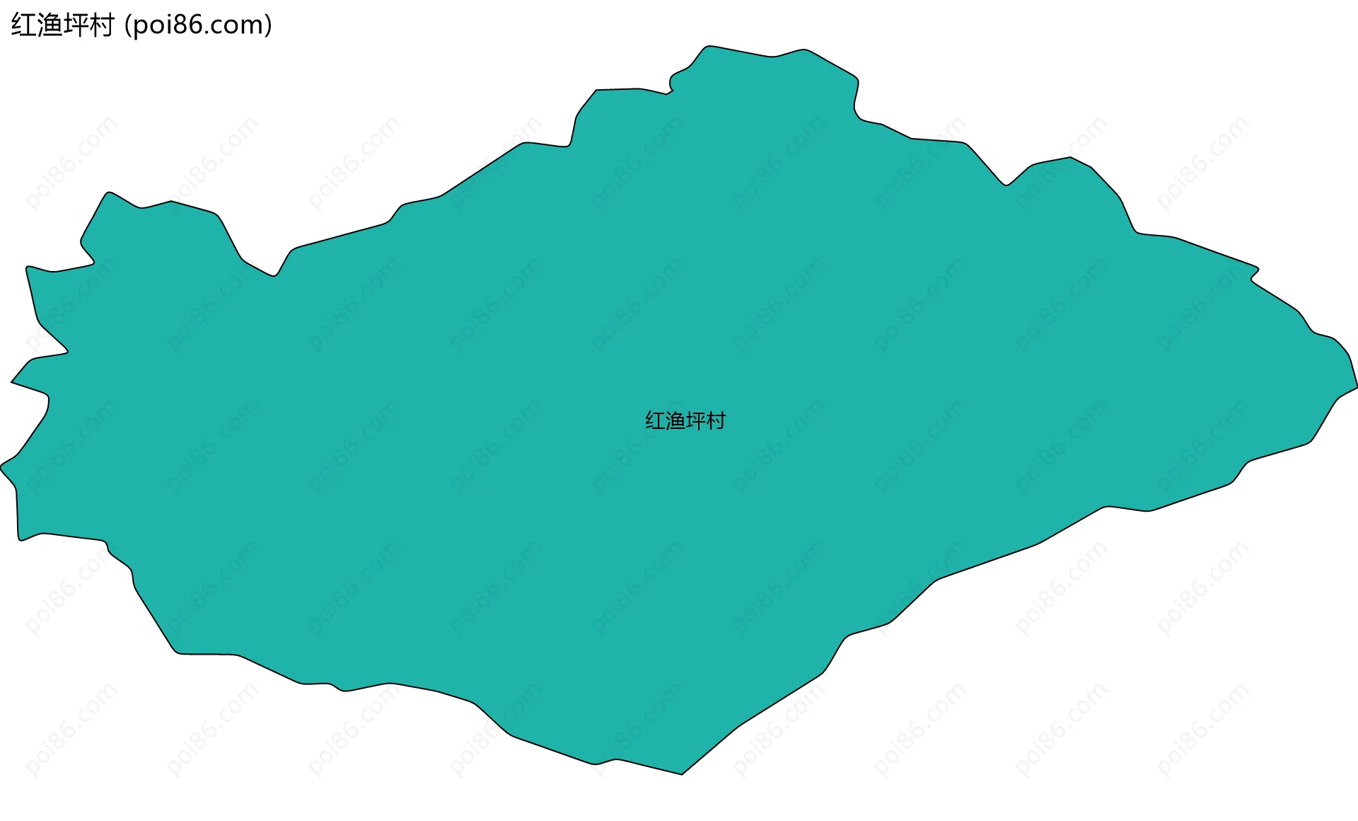 红渔坪村边界地图