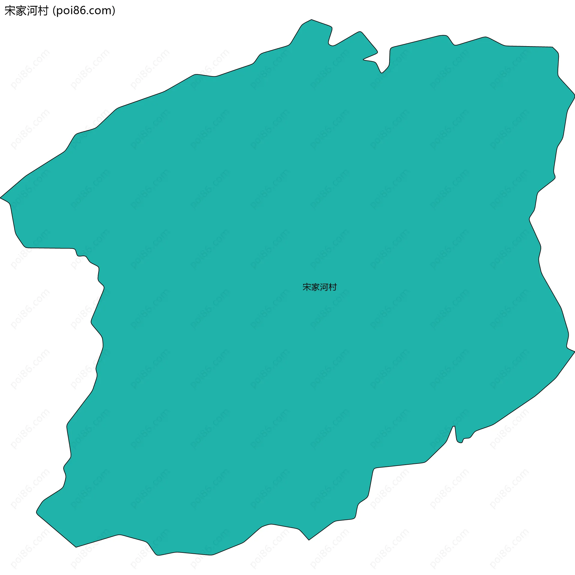 宋家河村边界地图