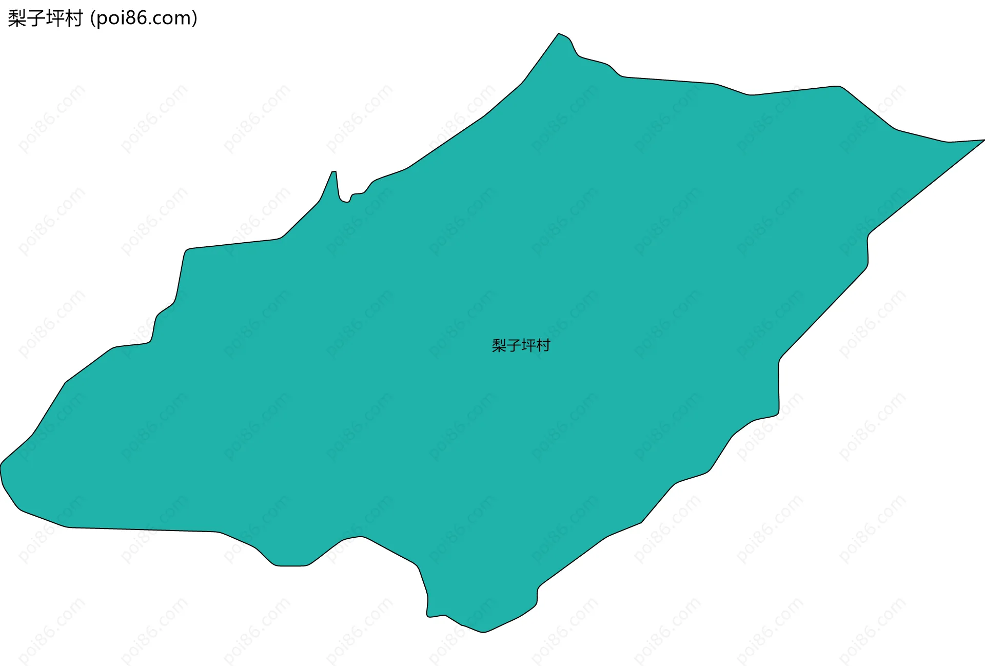梨子坪村边界地图