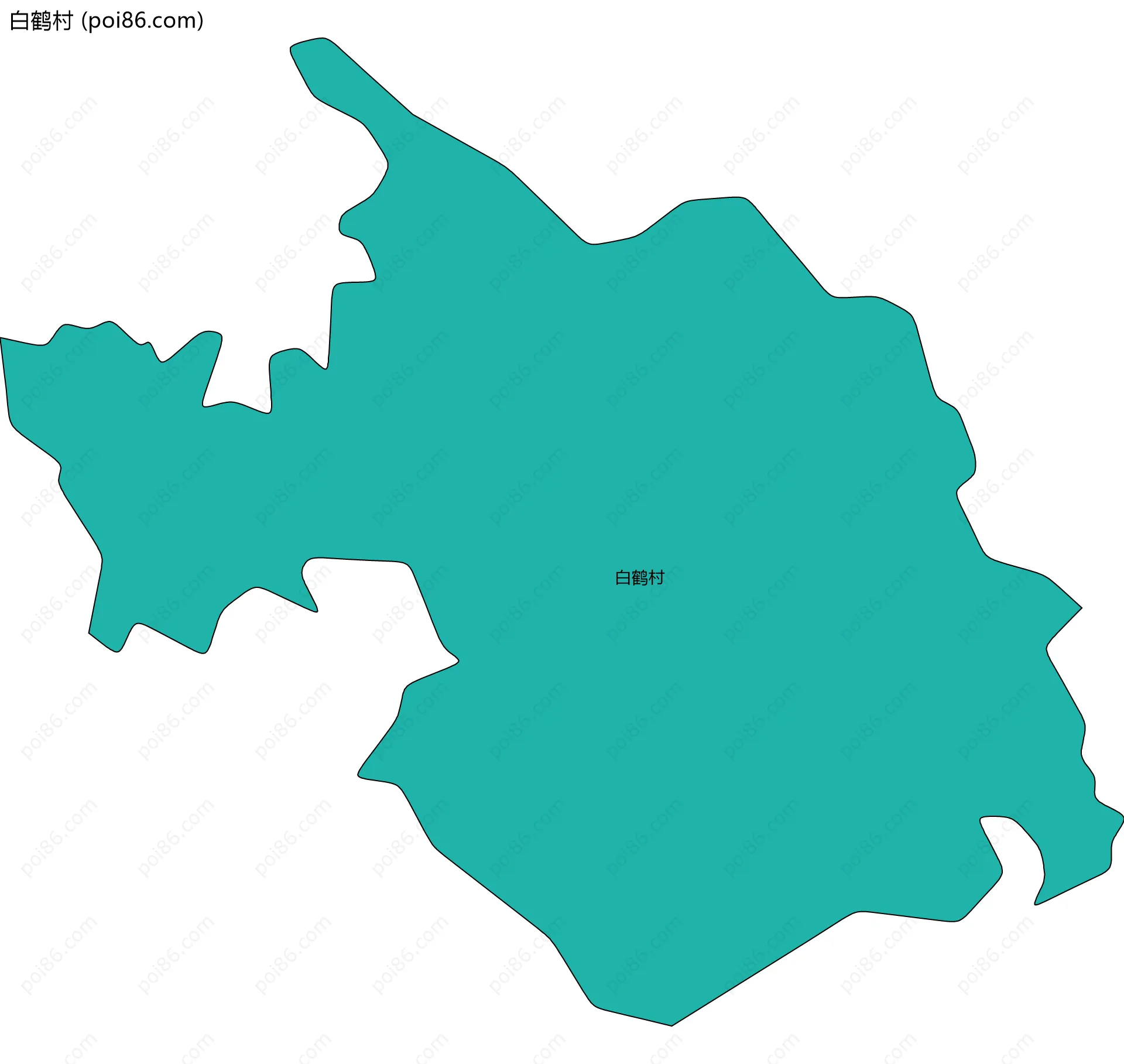 白鹤村边界地图