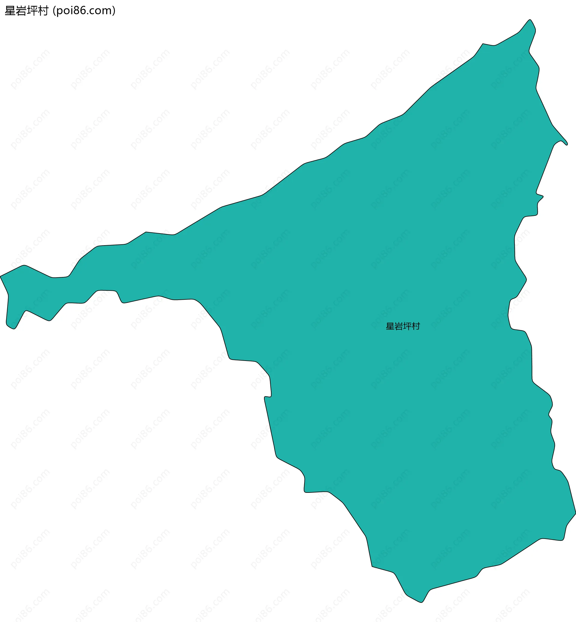 星岩坪村边界地图