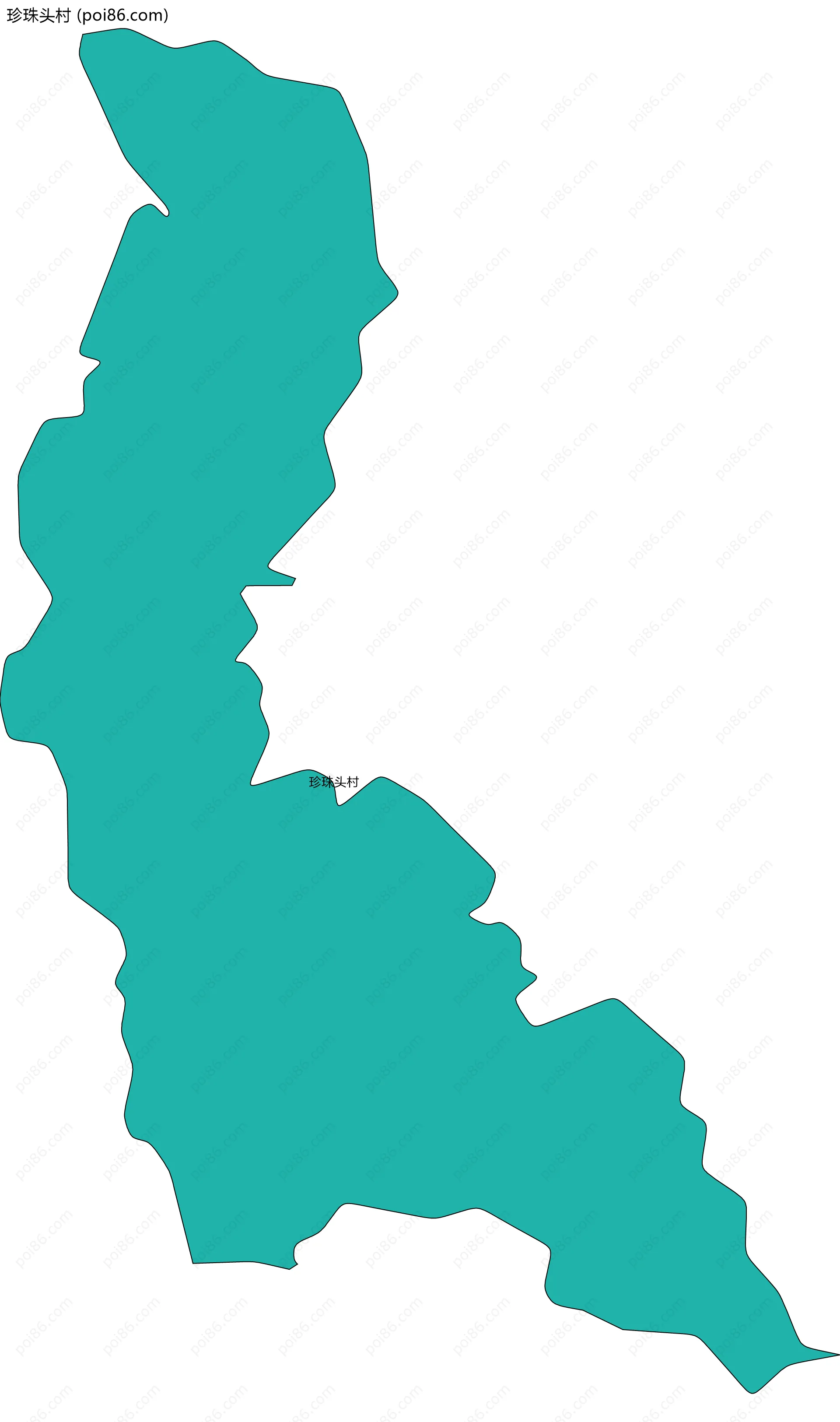 珍珠头村边界地图