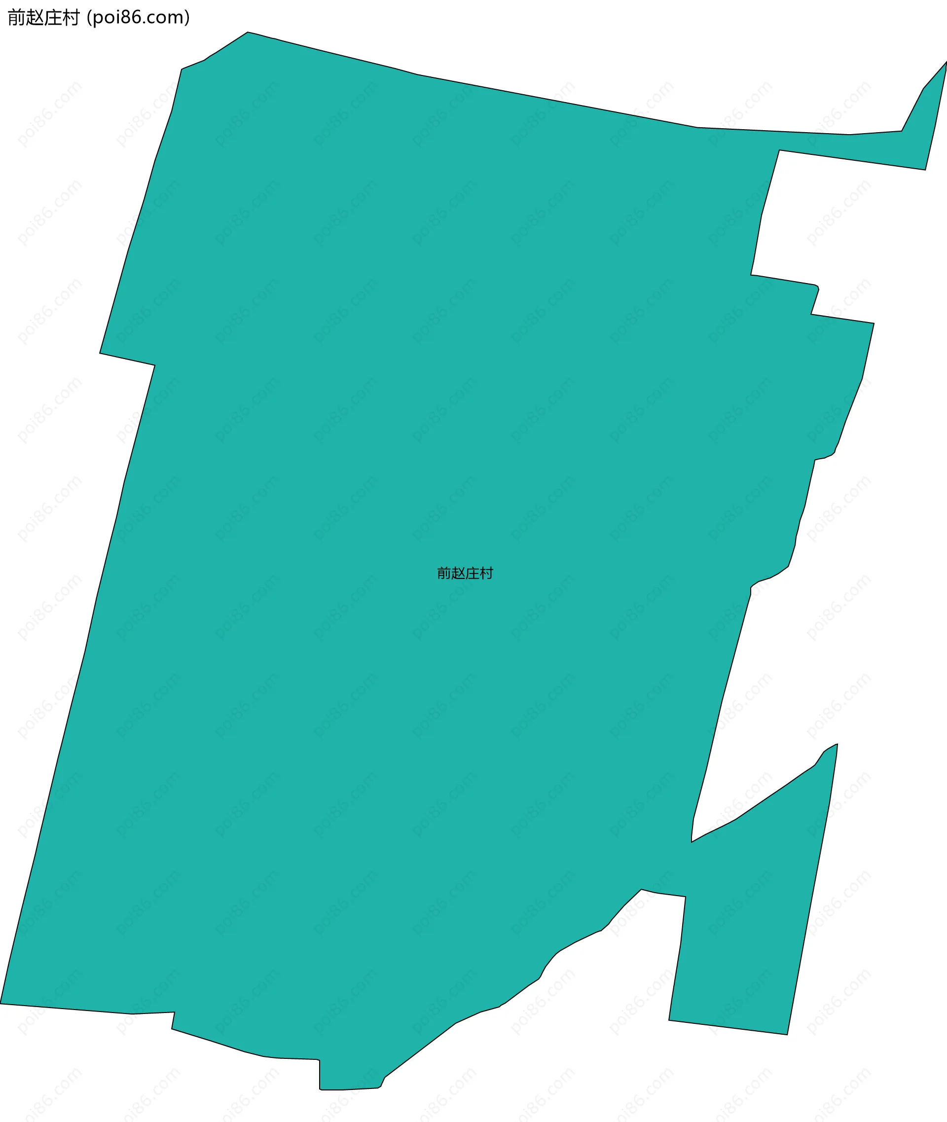 前赵庄村边界地图