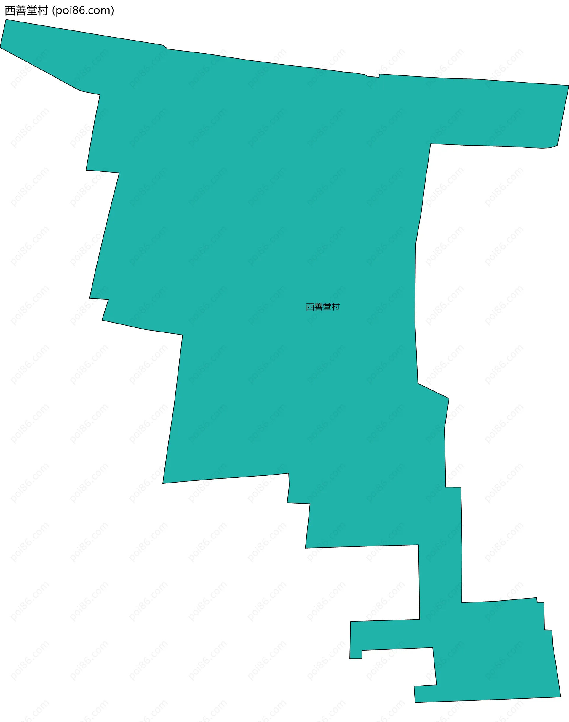 西善堂村边界地图