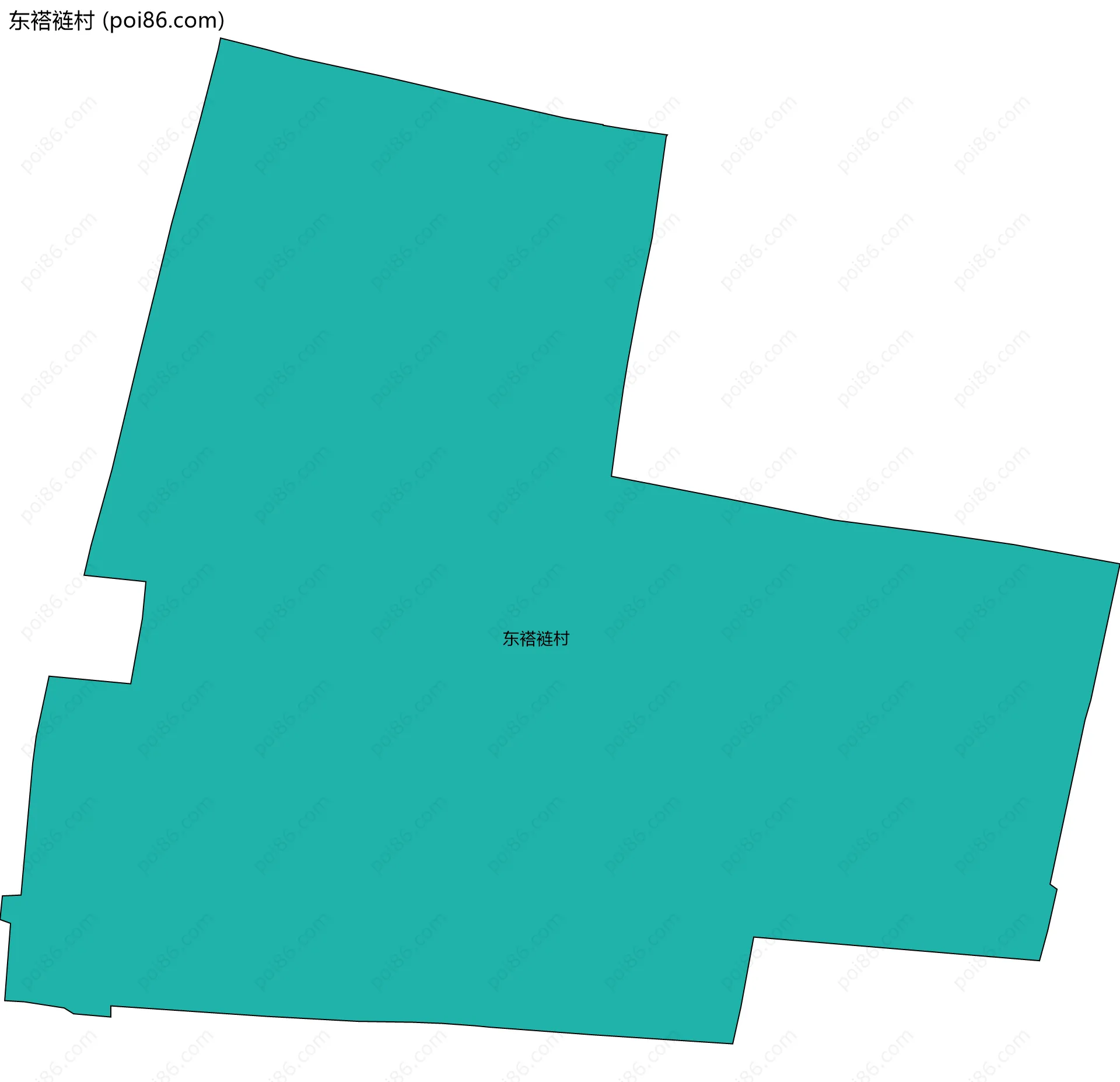 东褡裢村边界地图