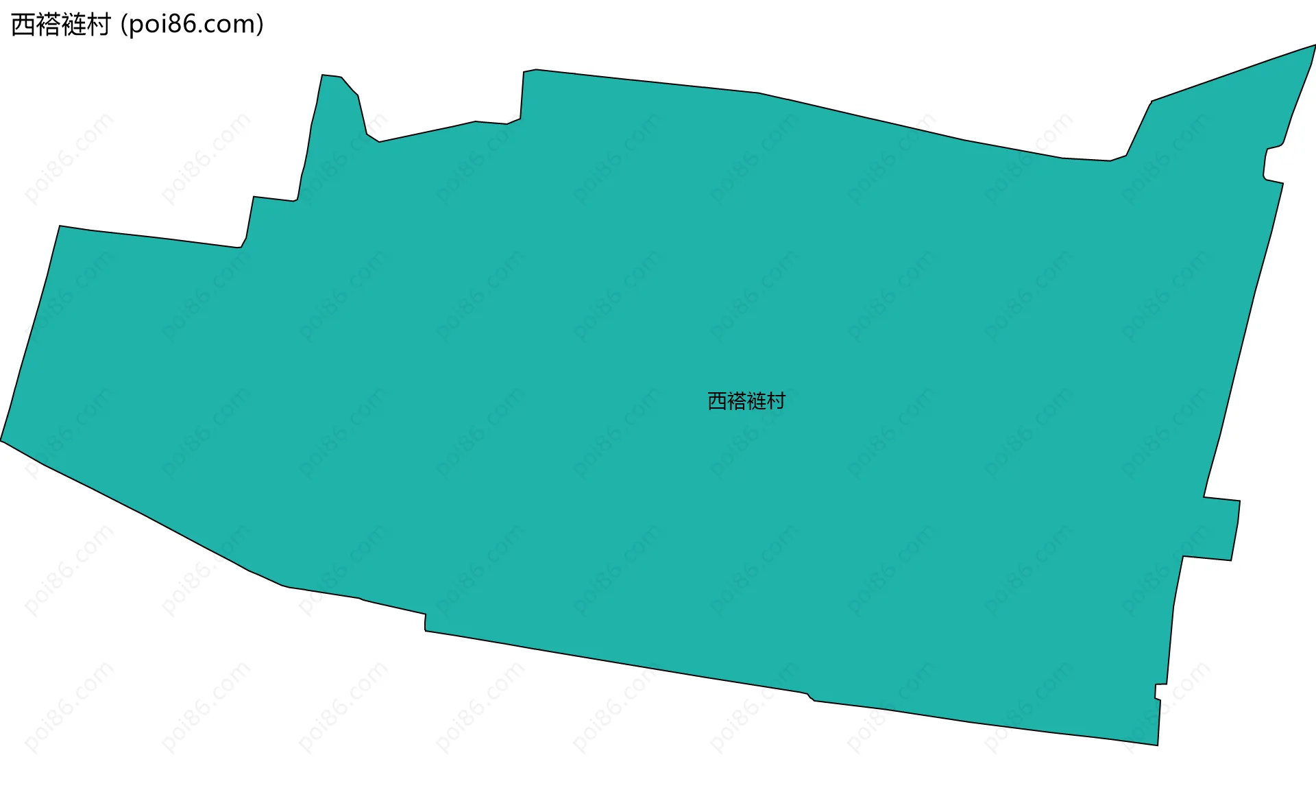 西褡裢村边界地图