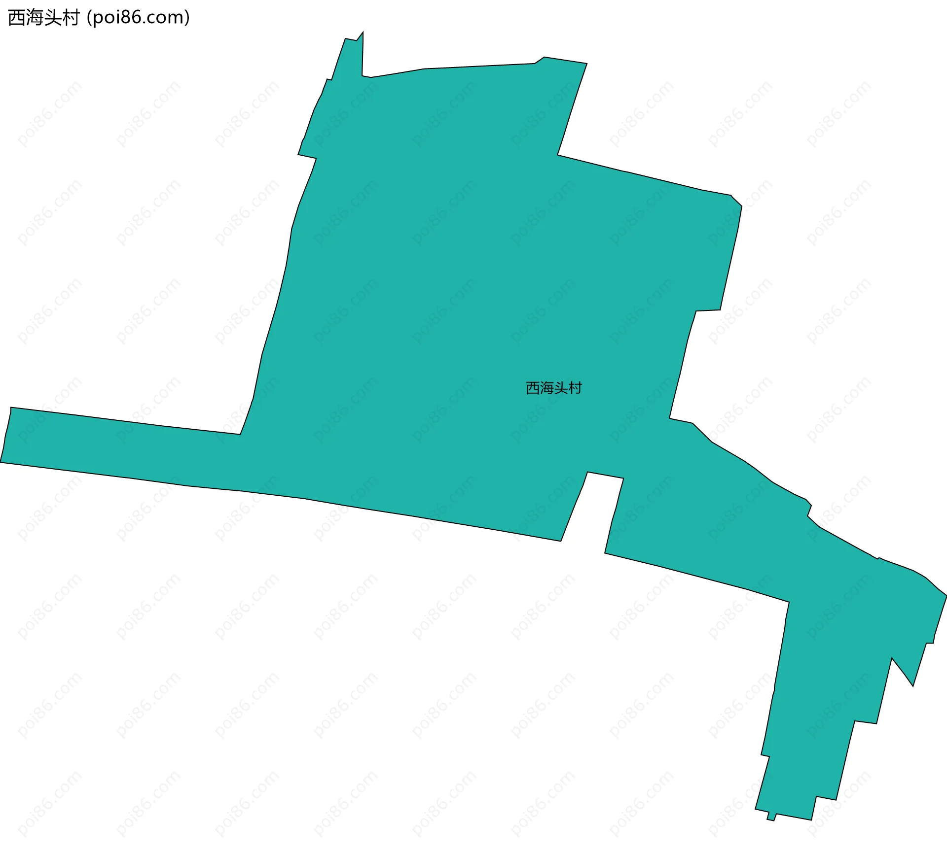 西海头村边界地图