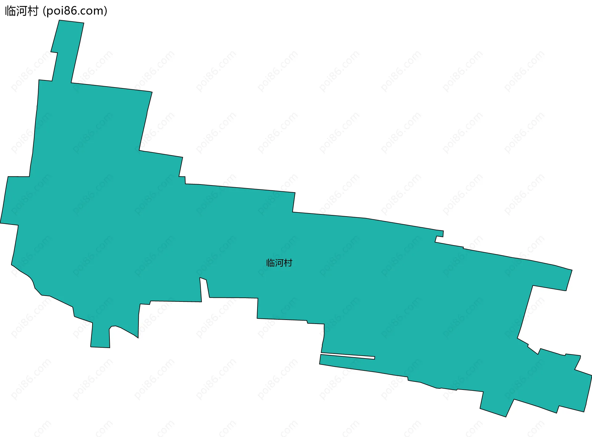 临河村边界地图