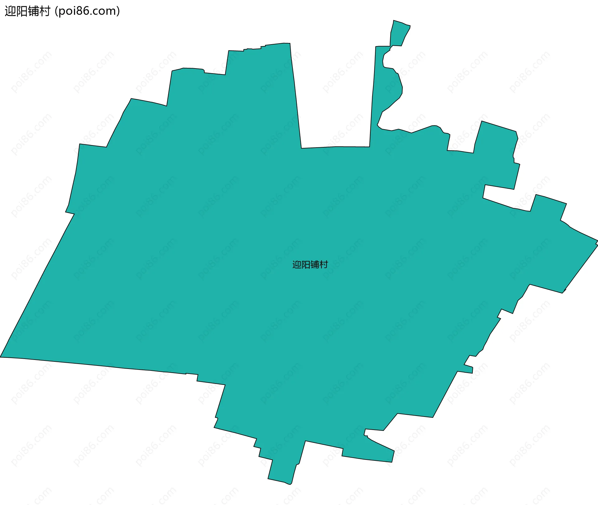 迎阳铺村边界地图
