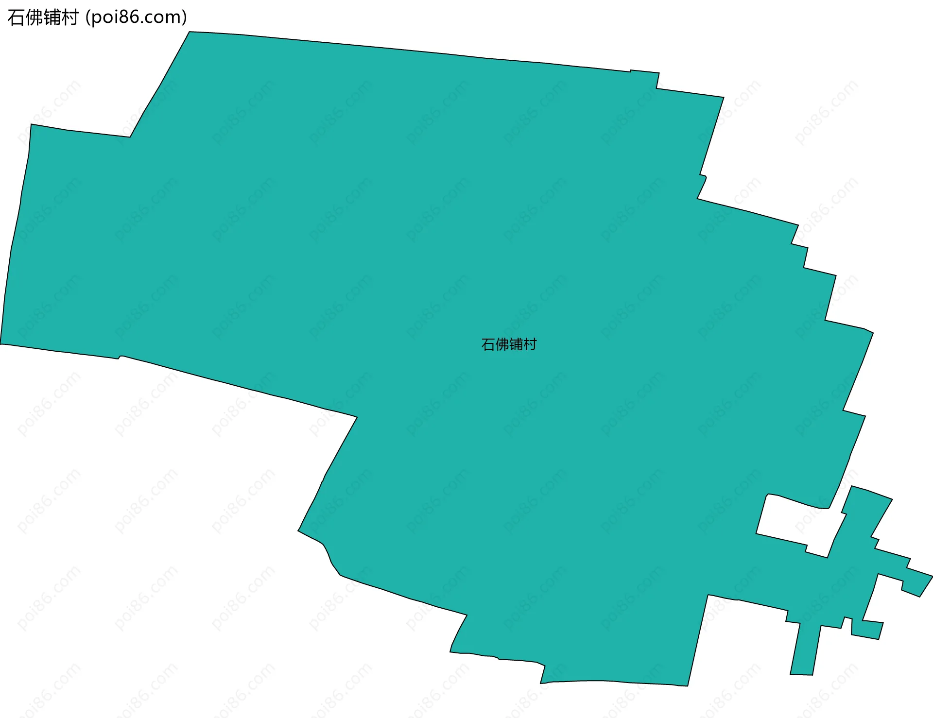 石佛铺村边界地图