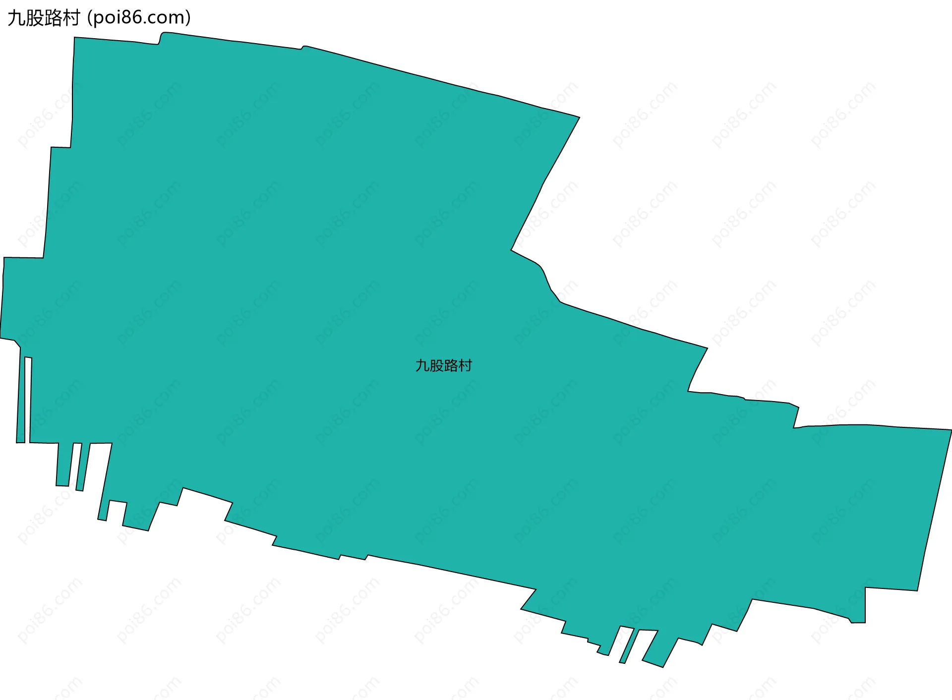 九股路村边界地图