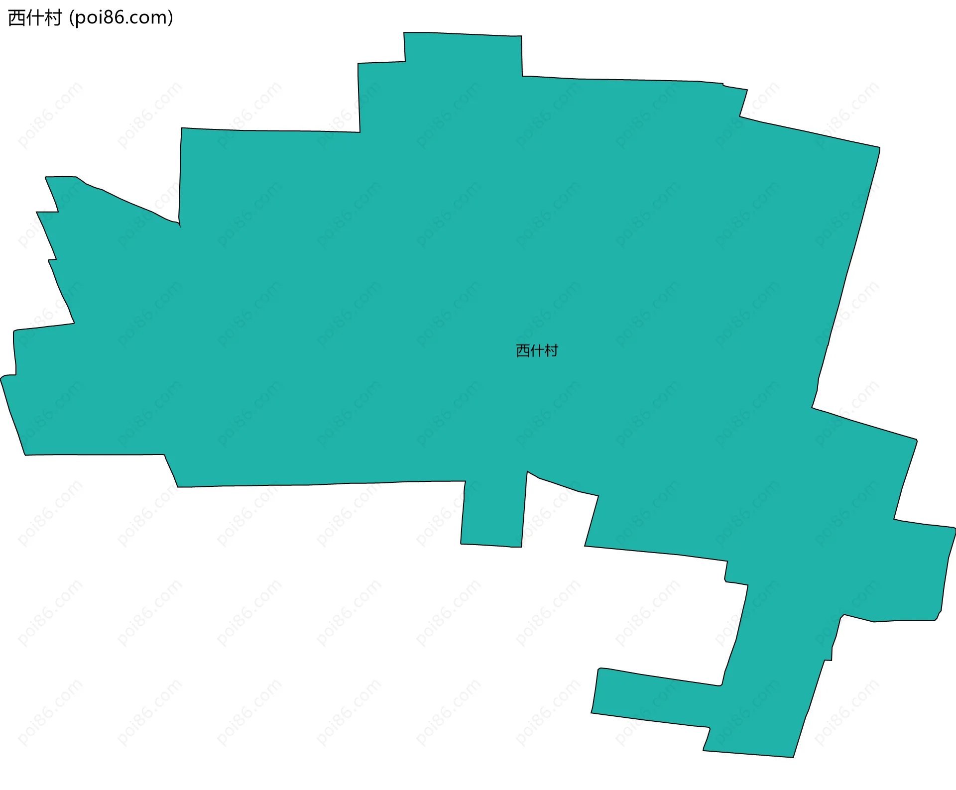 西什村边界地图