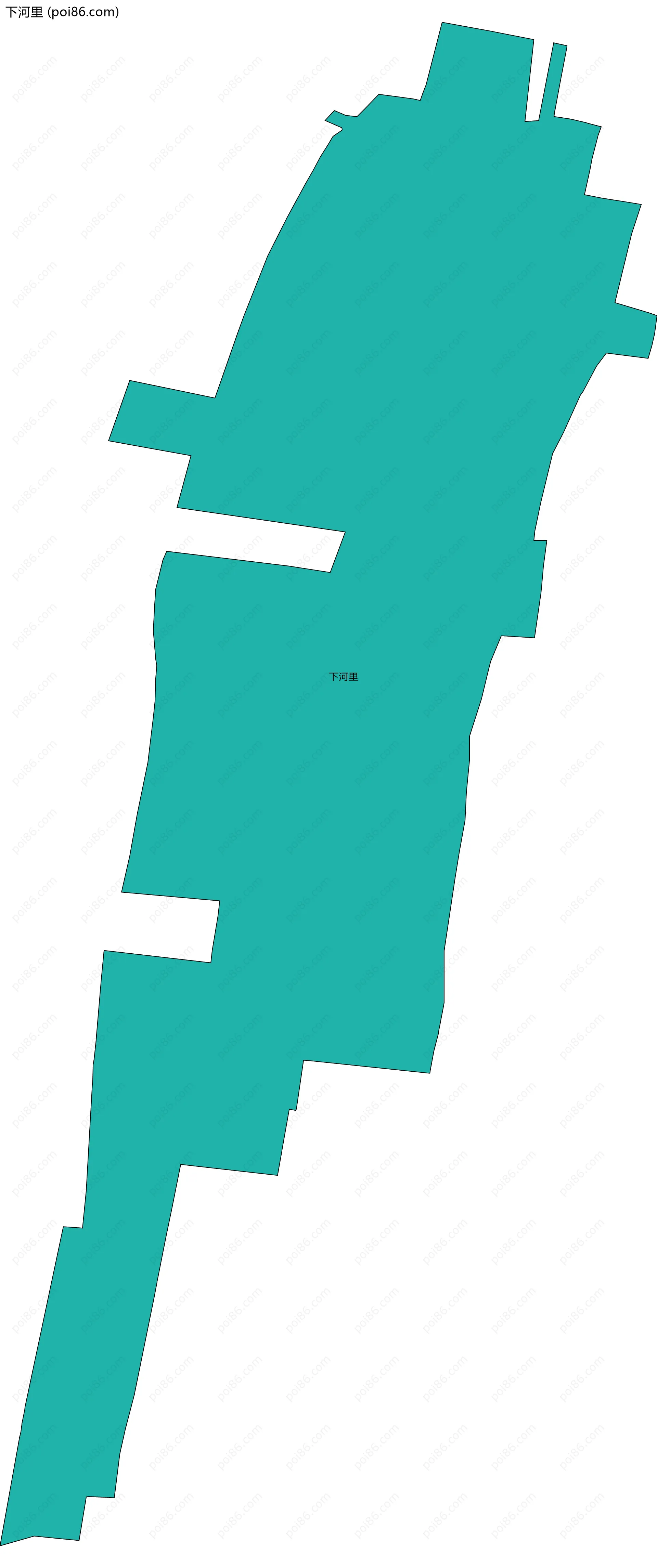 下河里边界地图