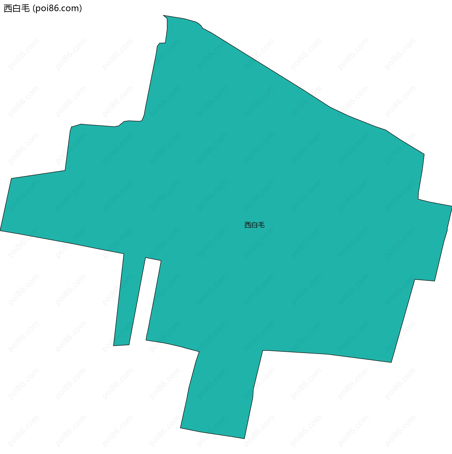 西白毛边界地图