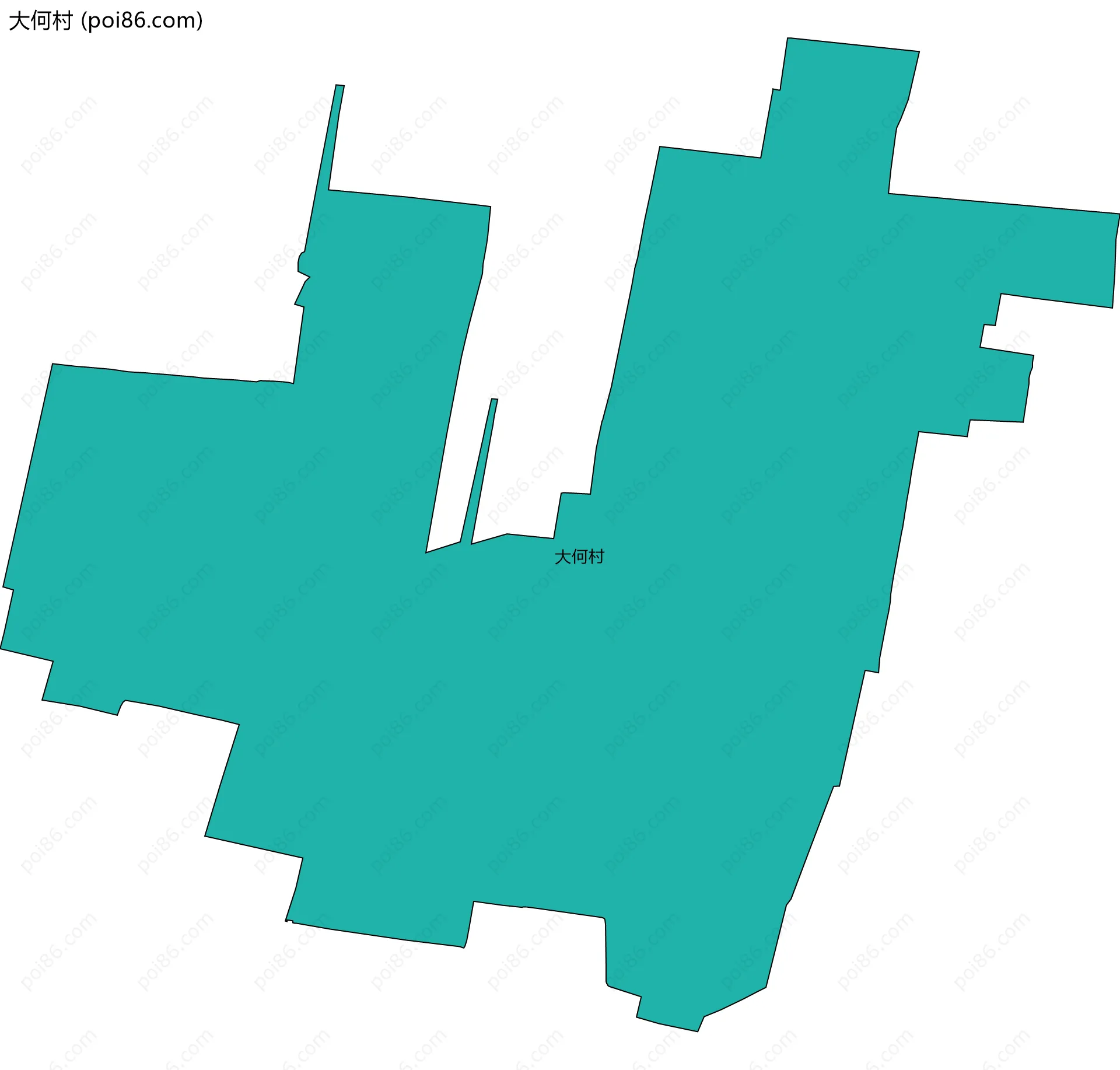 大何村边界地图