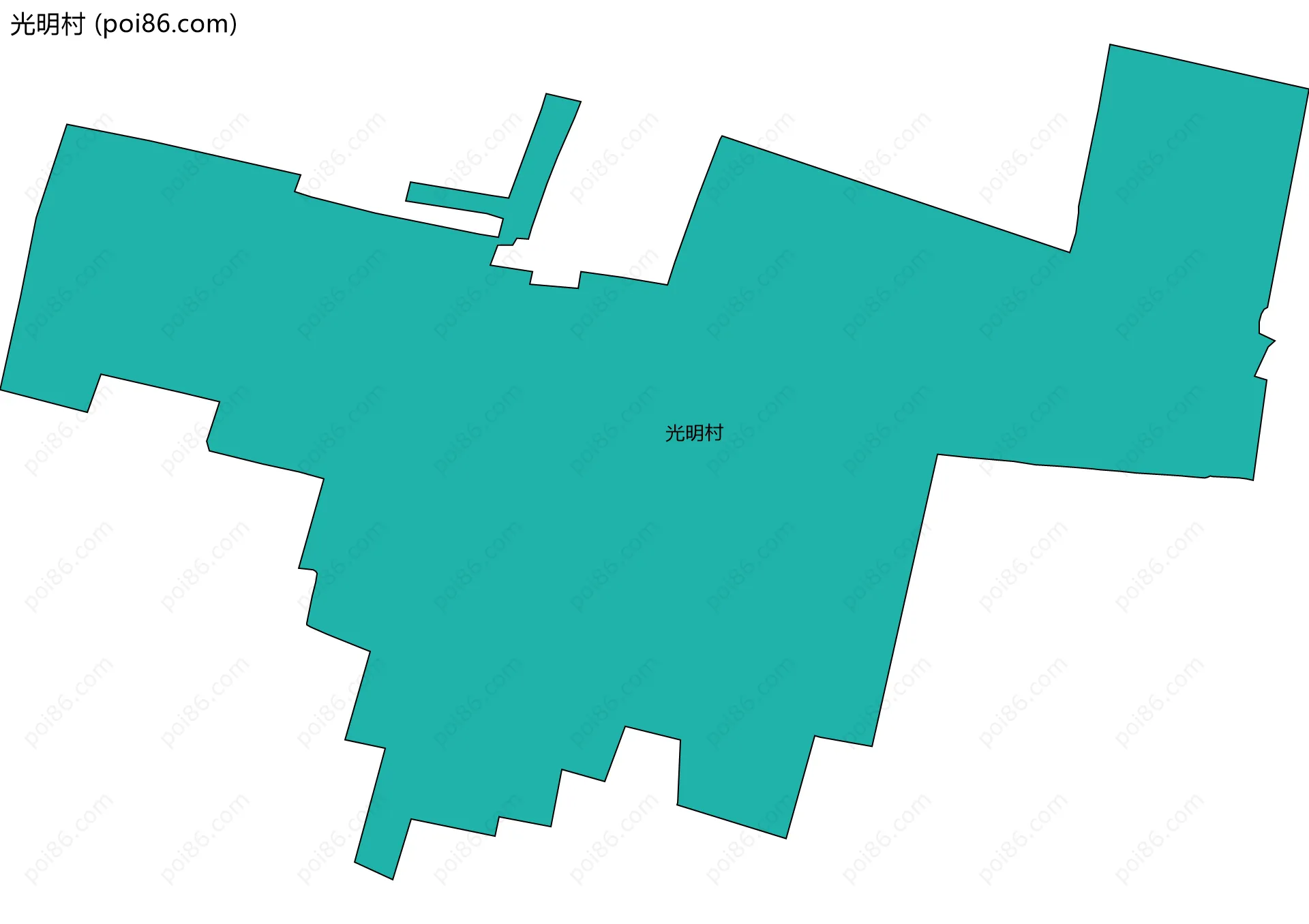 光明村边界地图