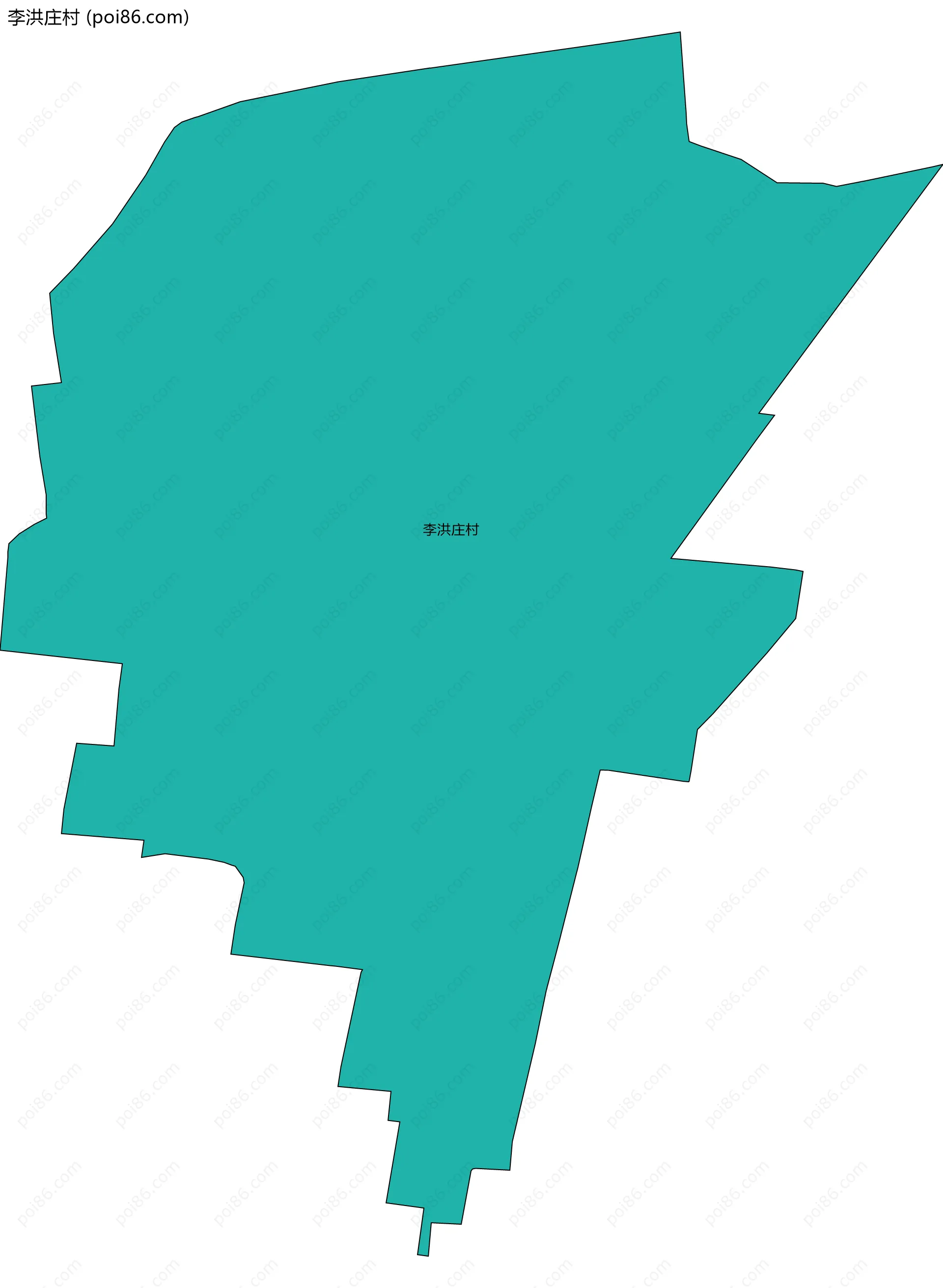 李洪庄村边界地图