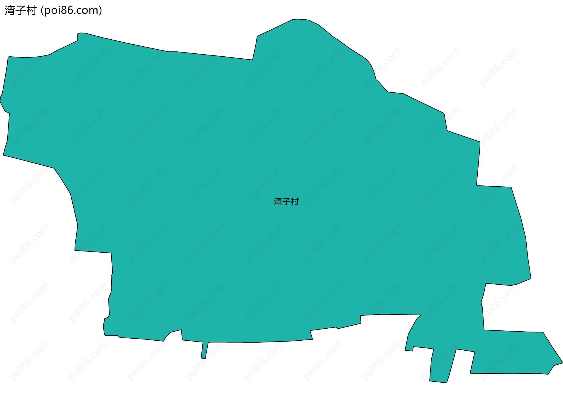 湾子村边界地图