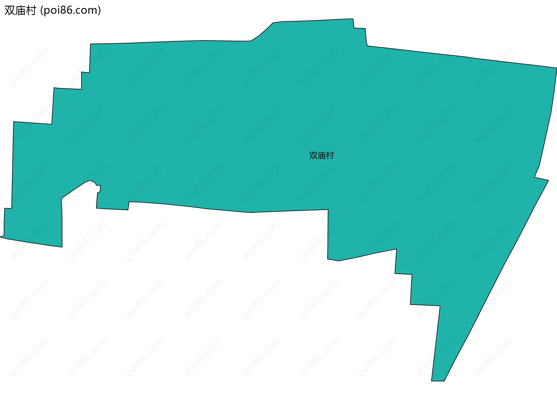双庙村边界地图