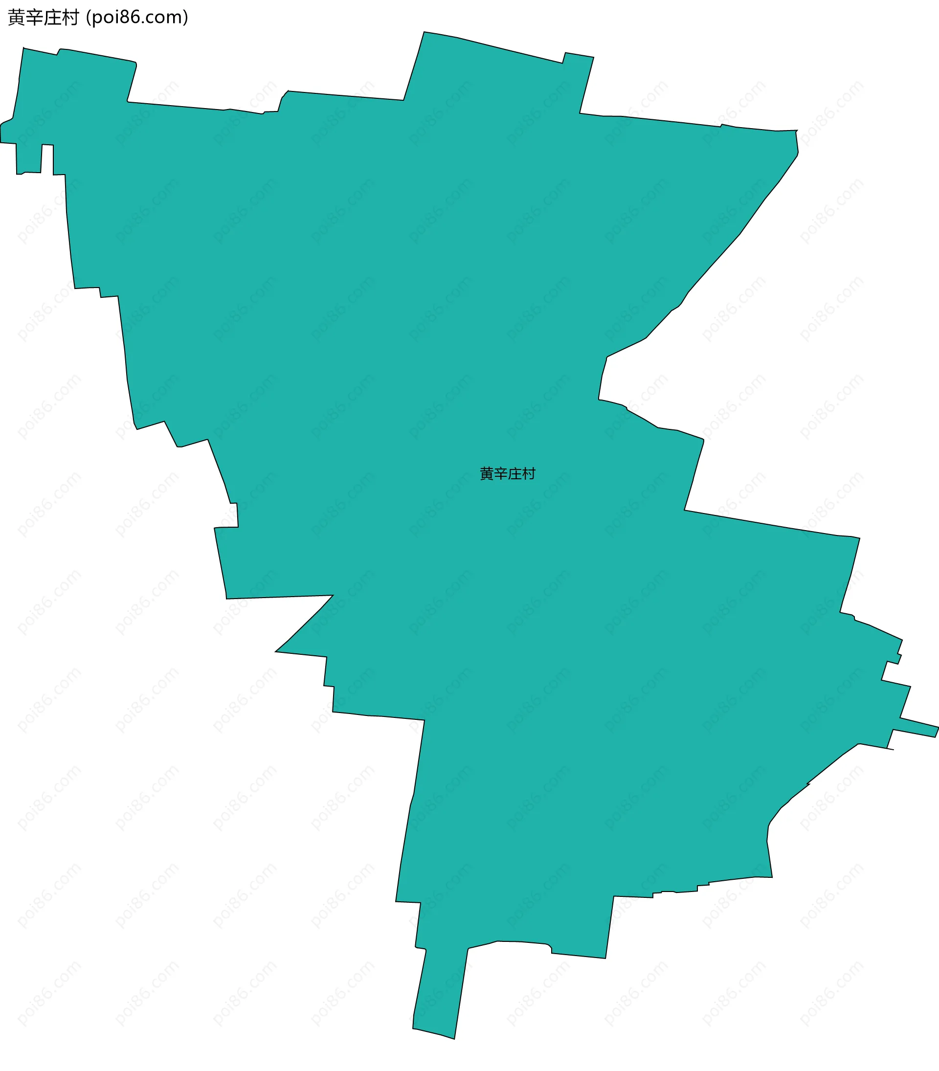 黄辛庄村边界地图