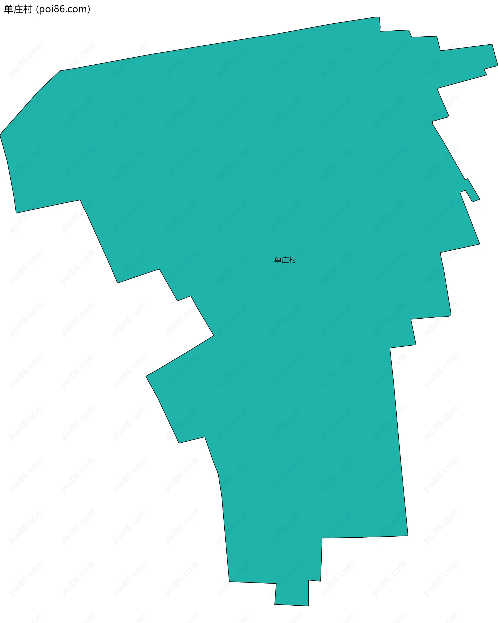单庄村边界地图