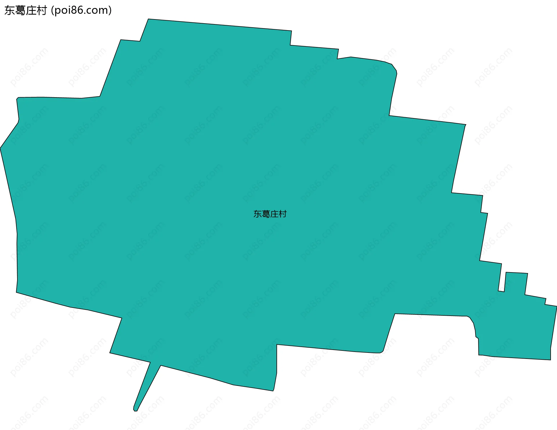 东葛庄村边界地图