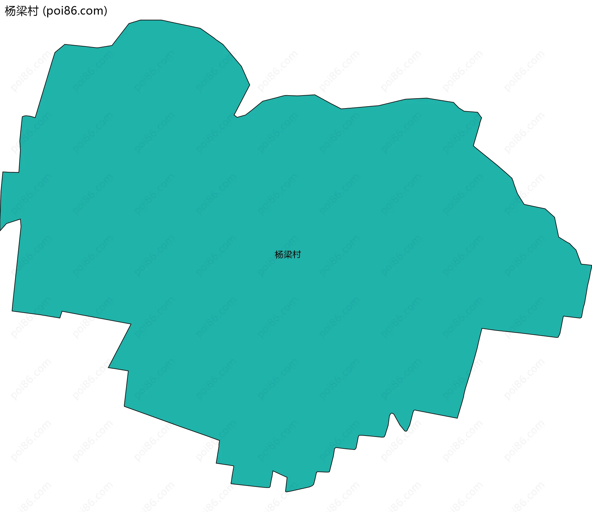 杨梁村边界地图