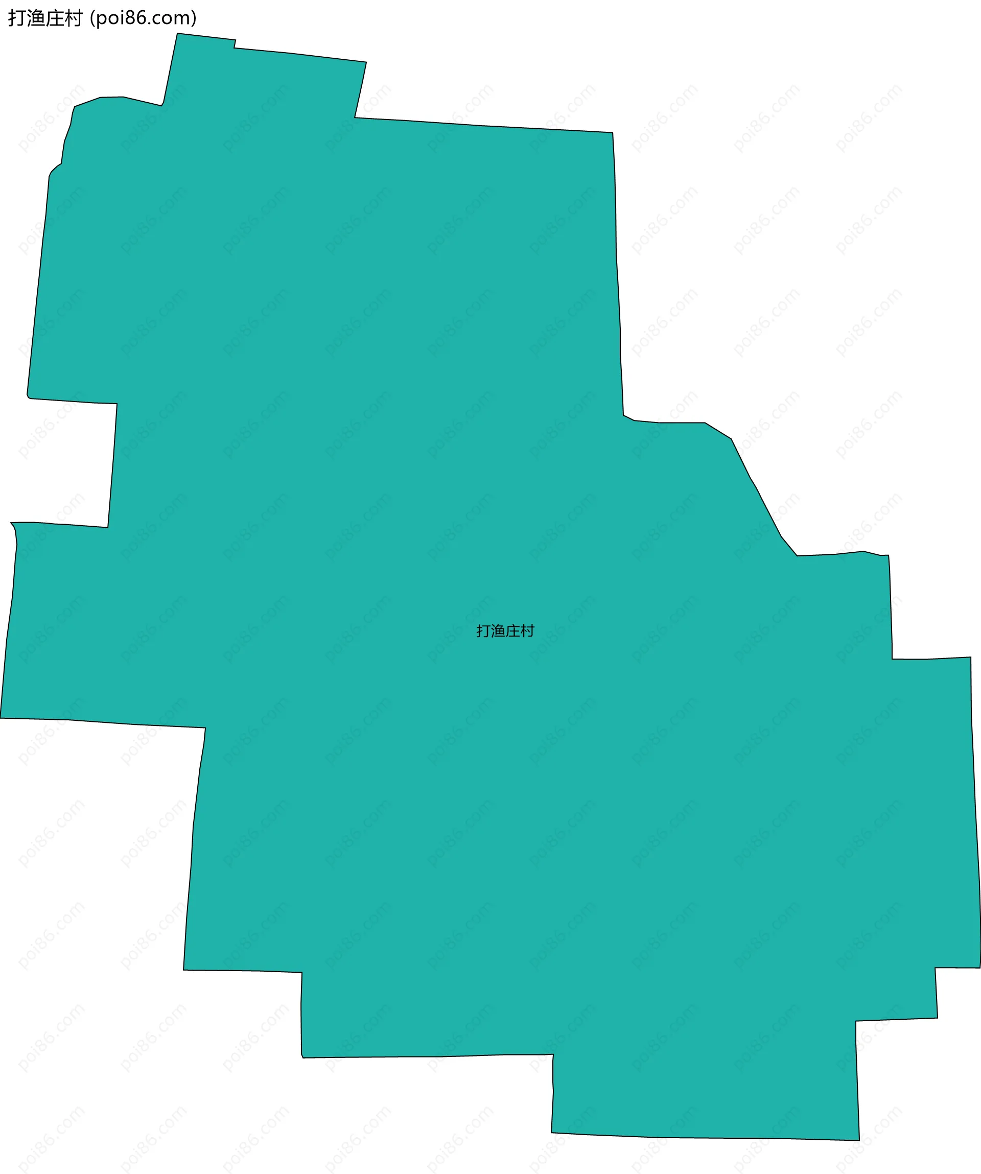 打渔庄村边界地图