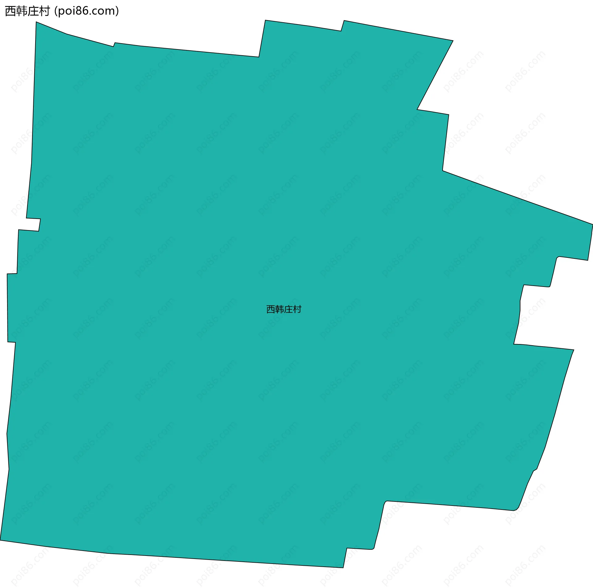 西韩庄村边界地图