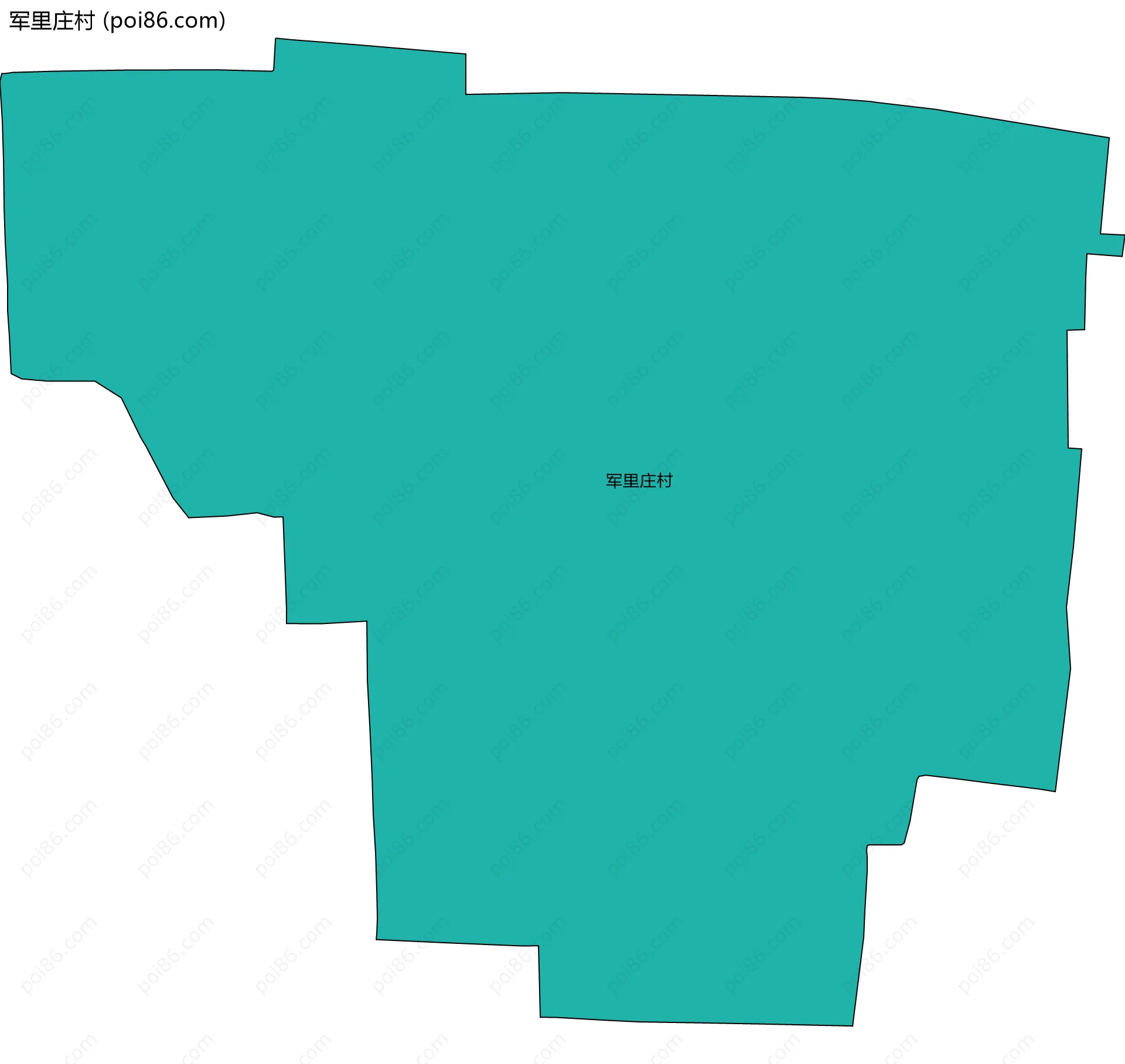 军里庄村边界地图