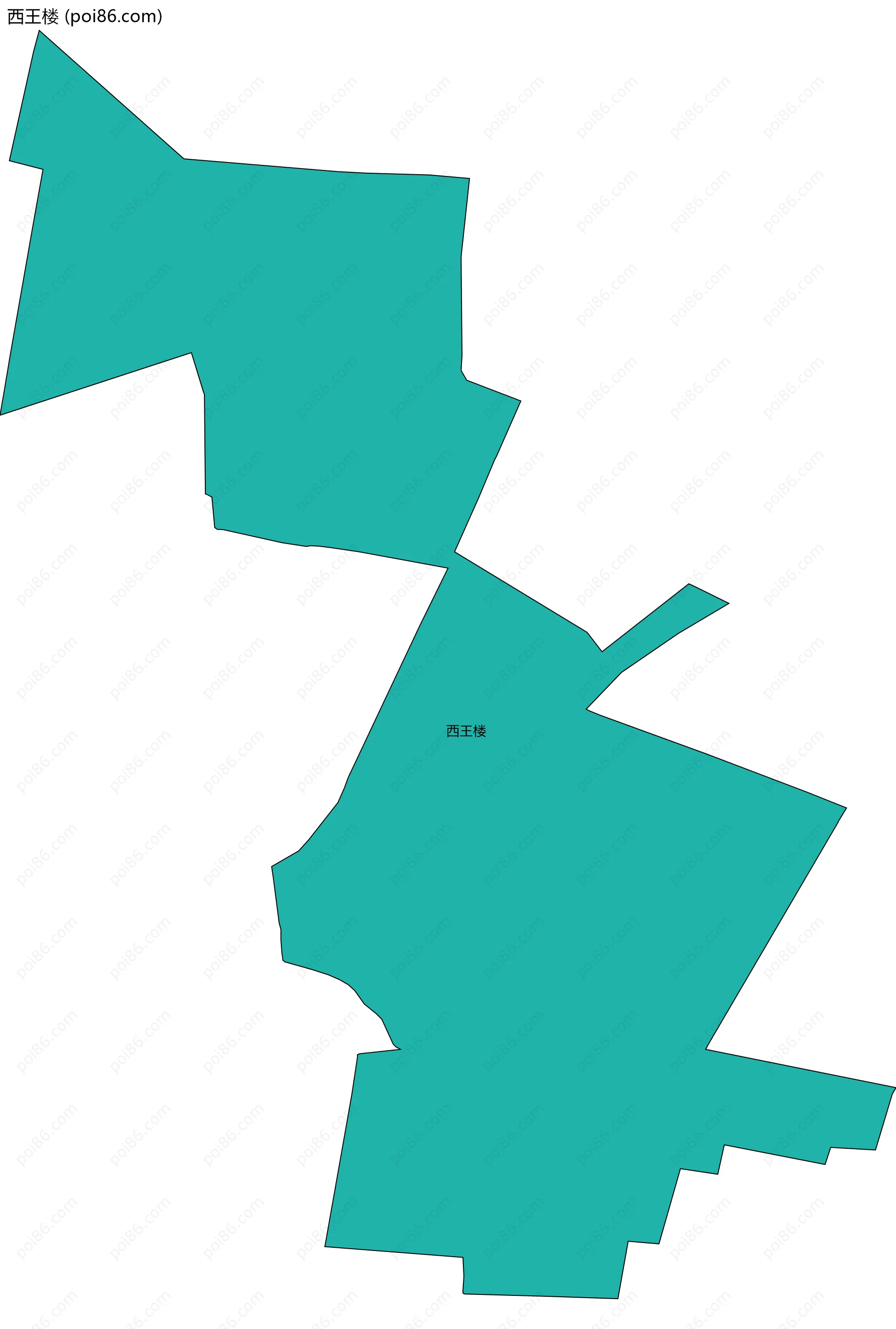 西王楼边界地图