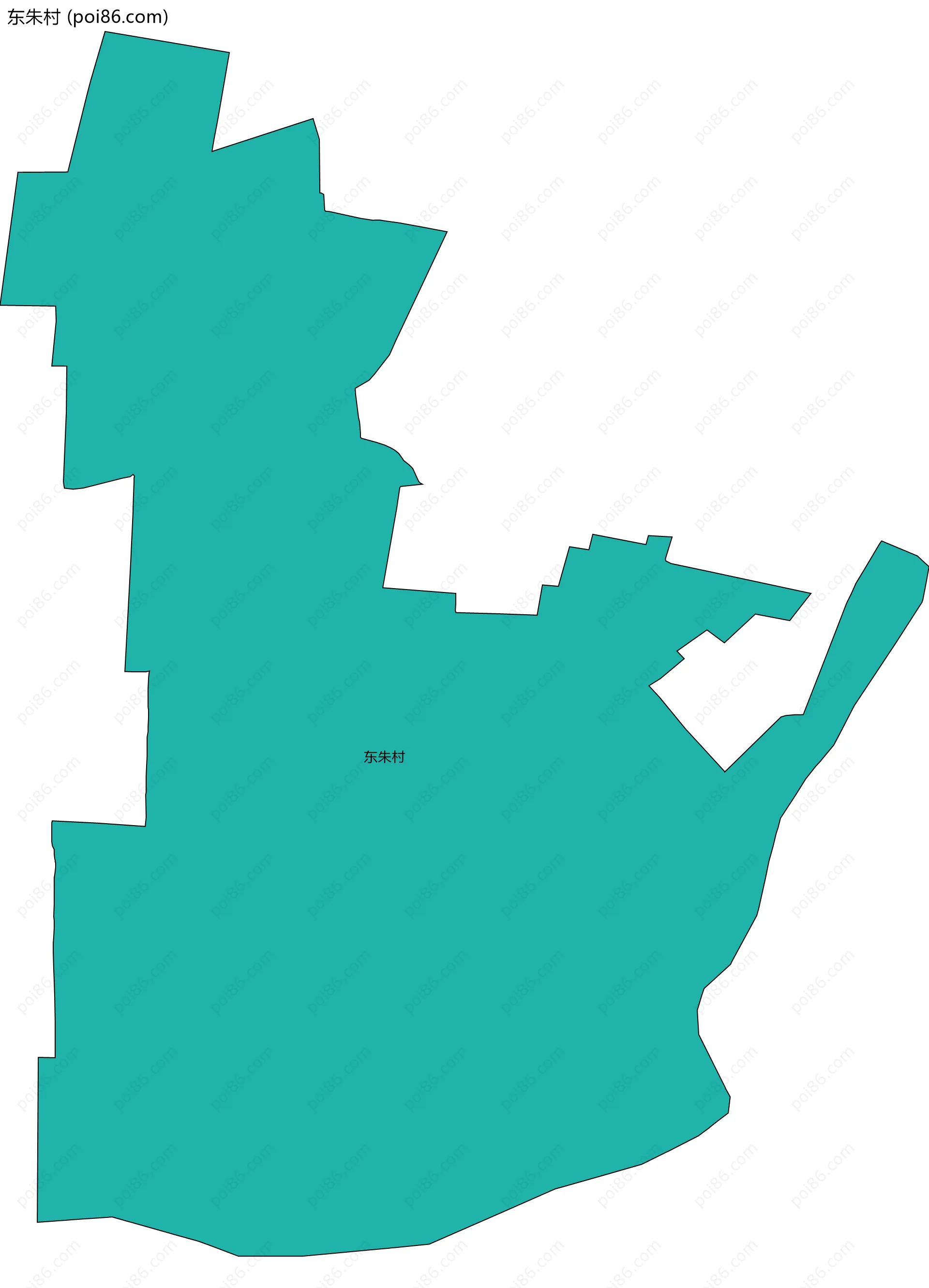 东朱村边界地图