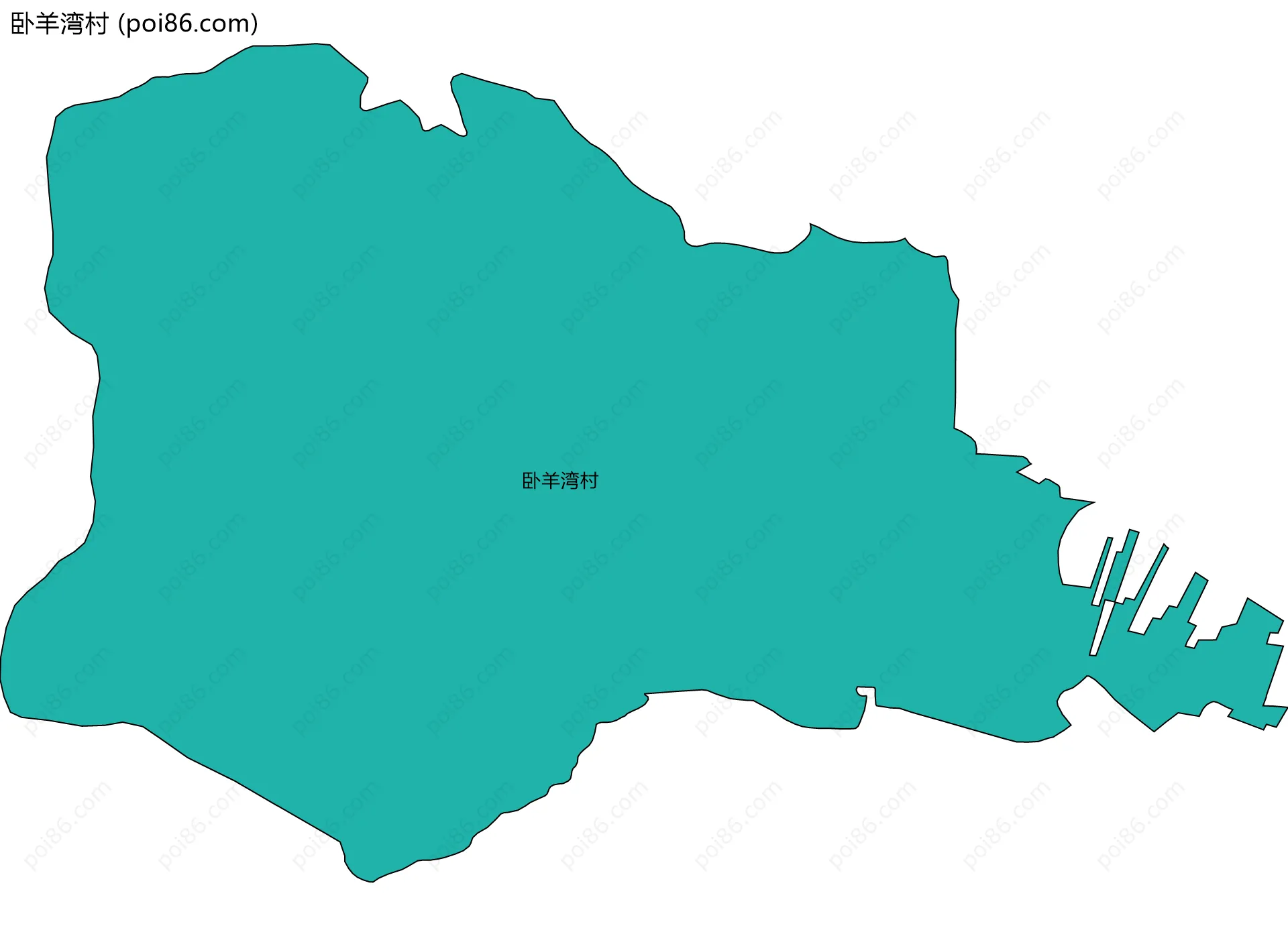 卧羊湾村边界地图