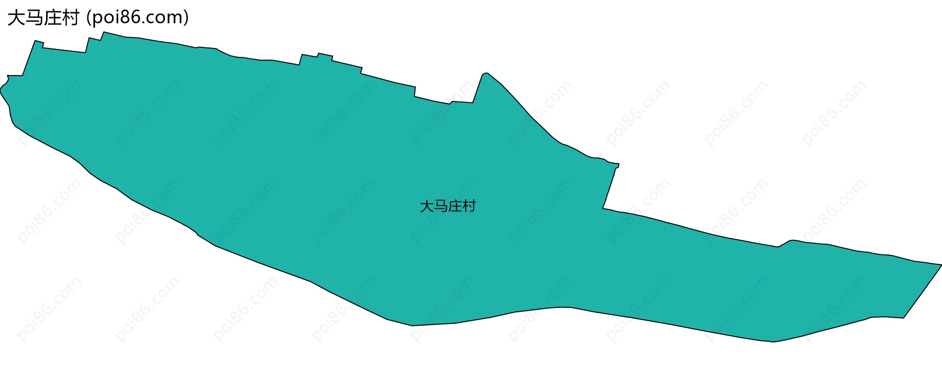 大马庄村边界地图
