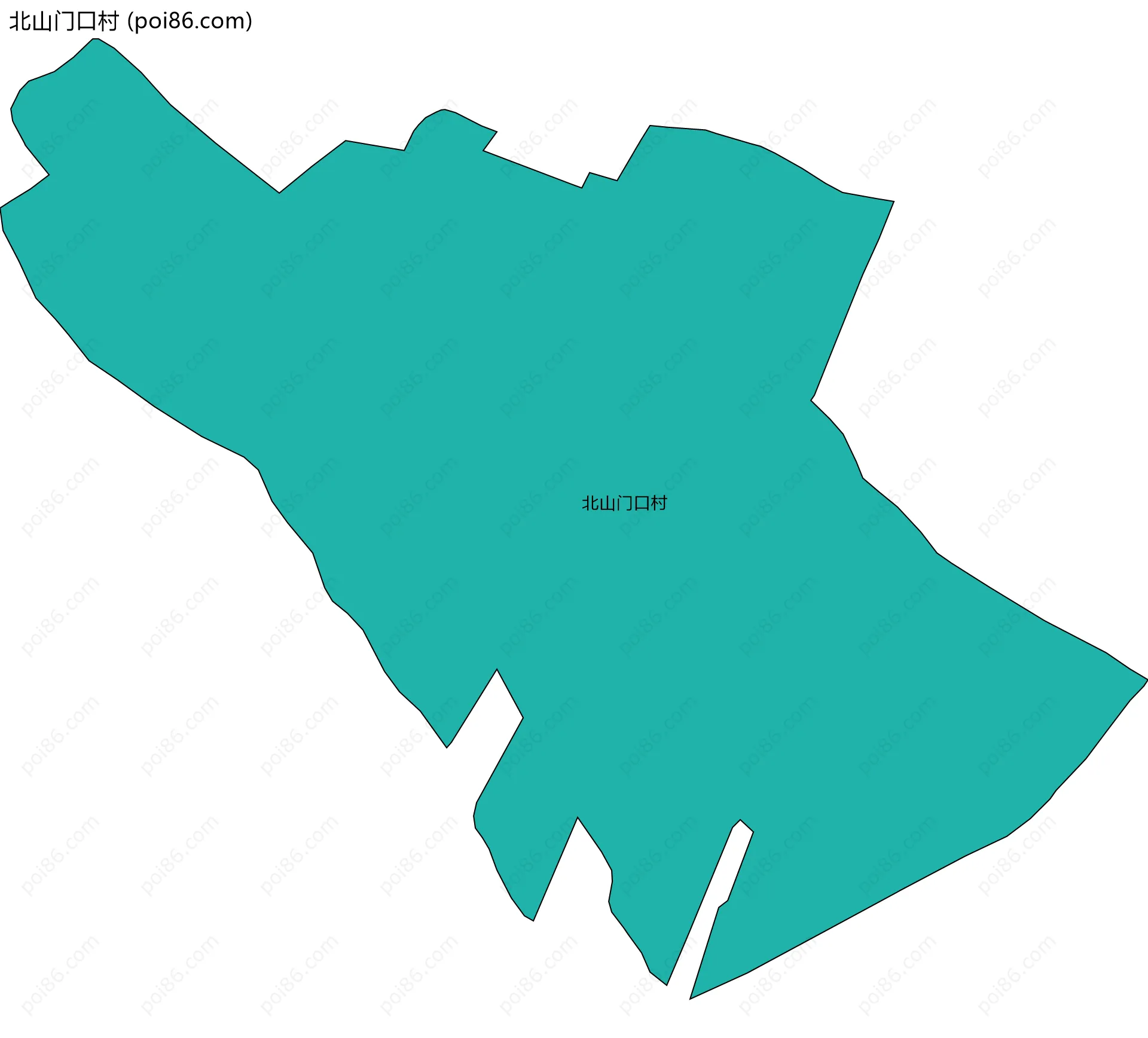 北山门口村边界地图