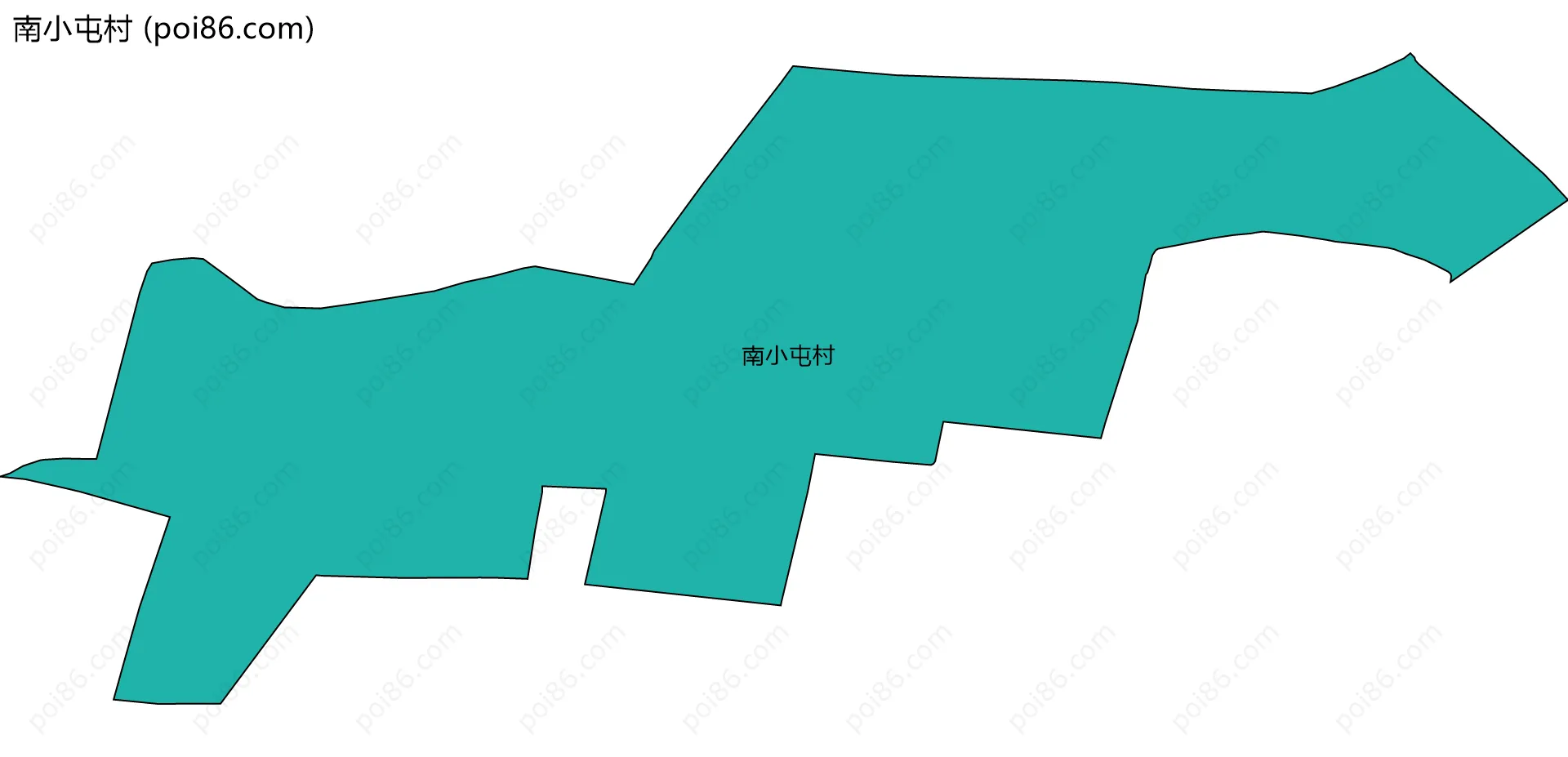 南小屯村边界地图