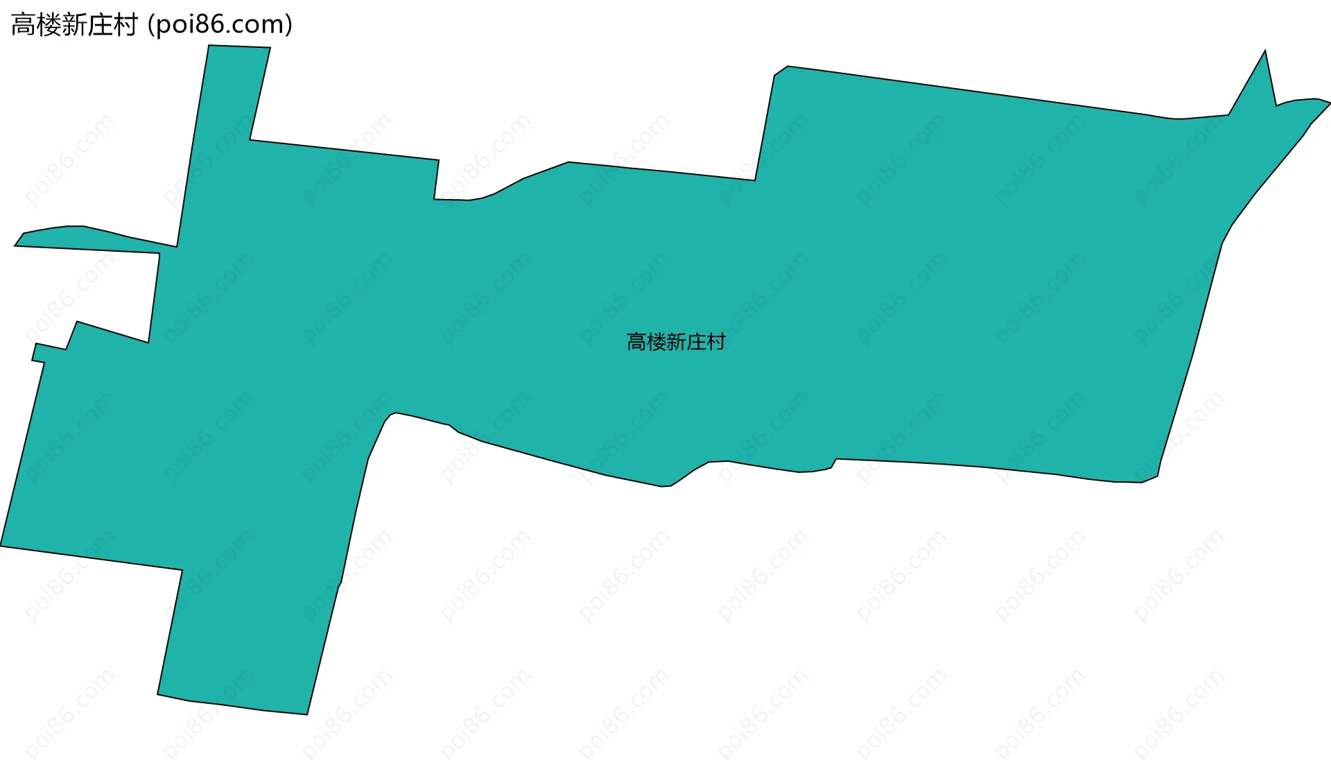 高楼新庄村边界地图