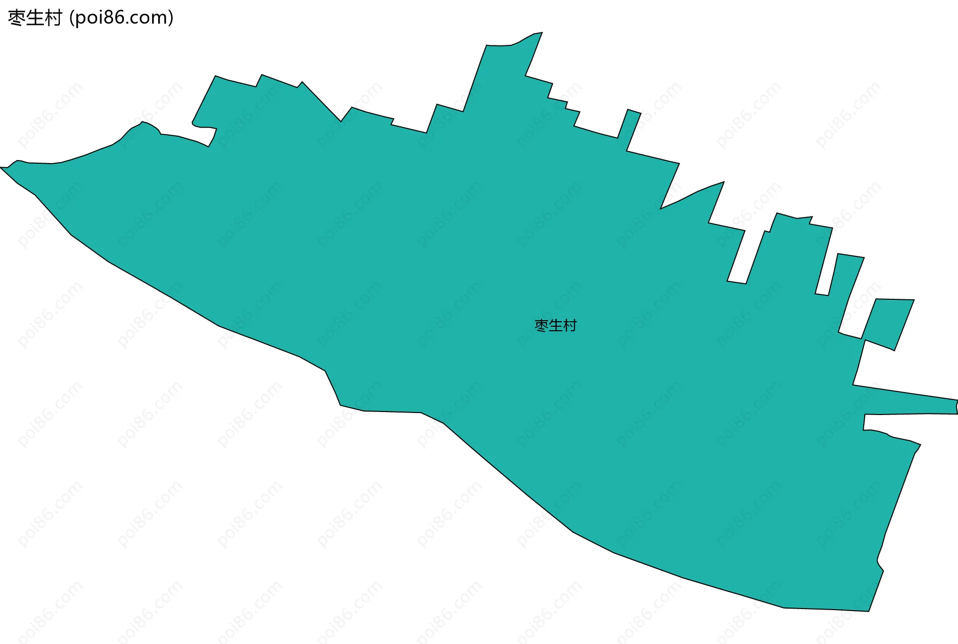枣生村边界地图