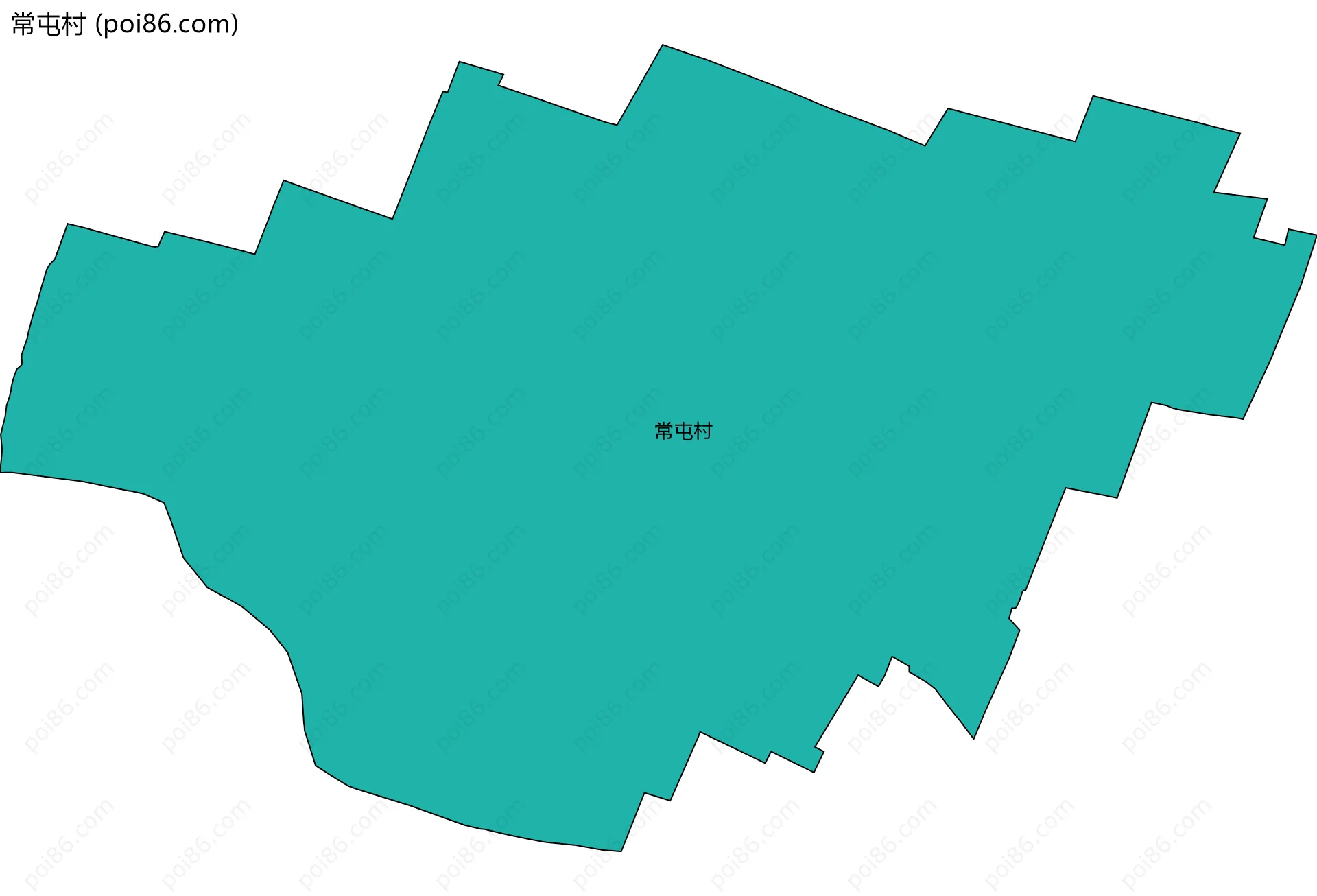常屯村边界地图