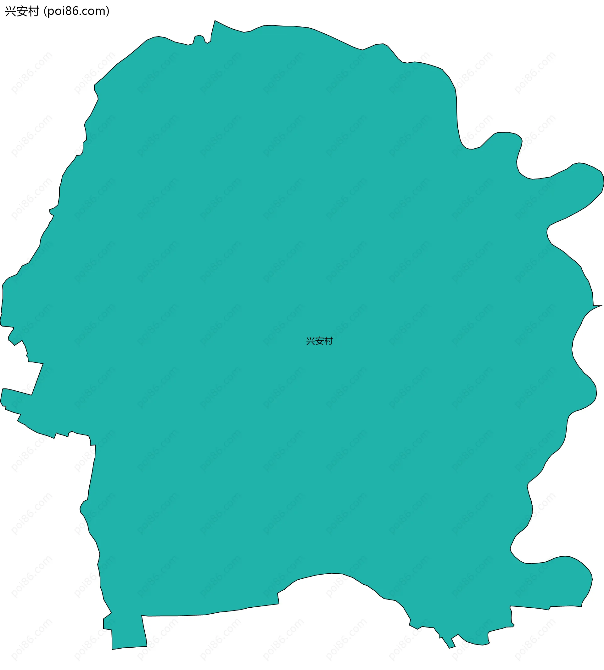 兴安村边界地图