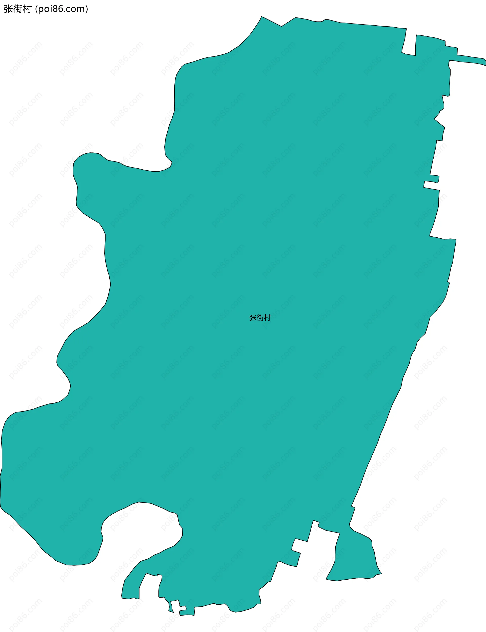 张街村边界地图