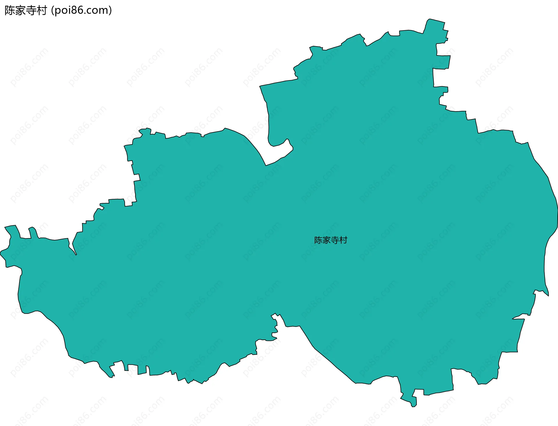 陈家寺村边界地图