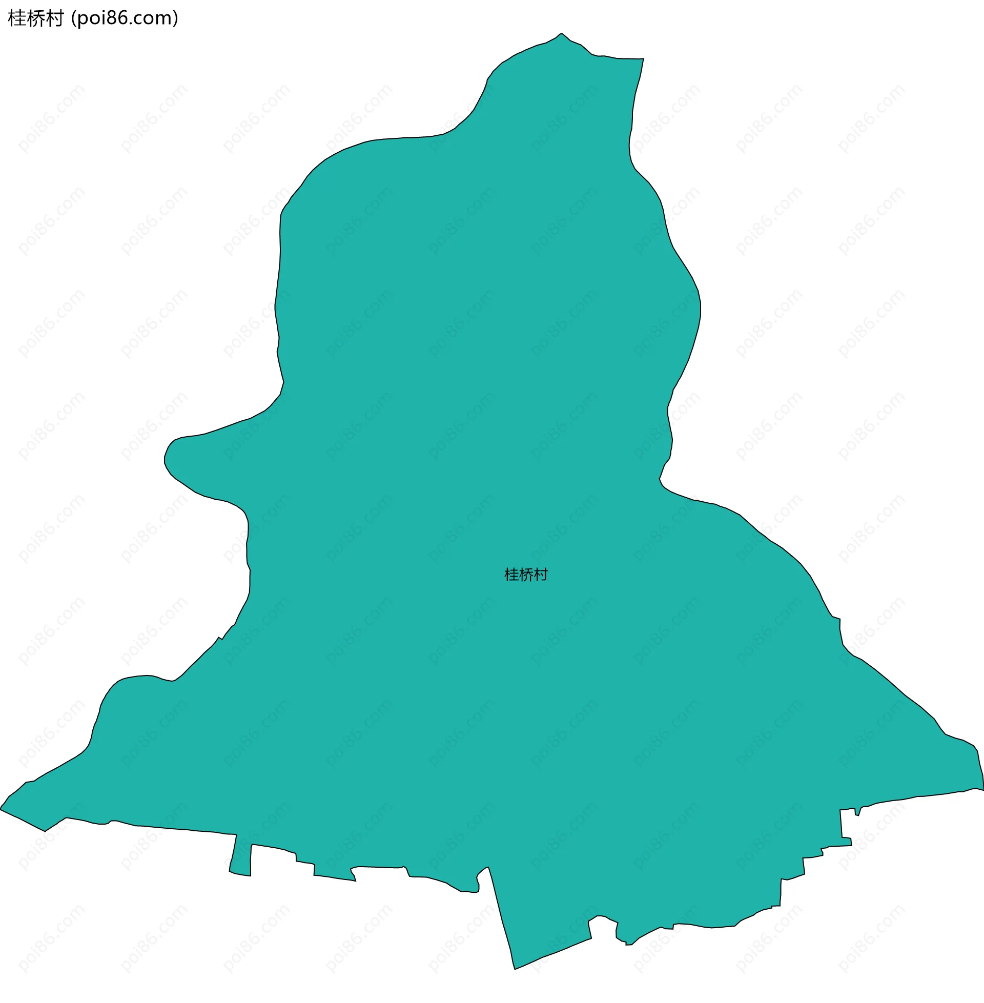 桂桥村边界地图