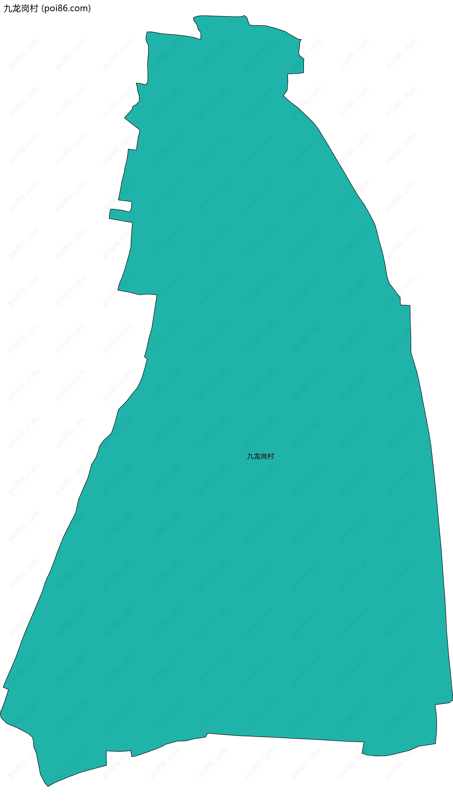 九龙岗村边界地图