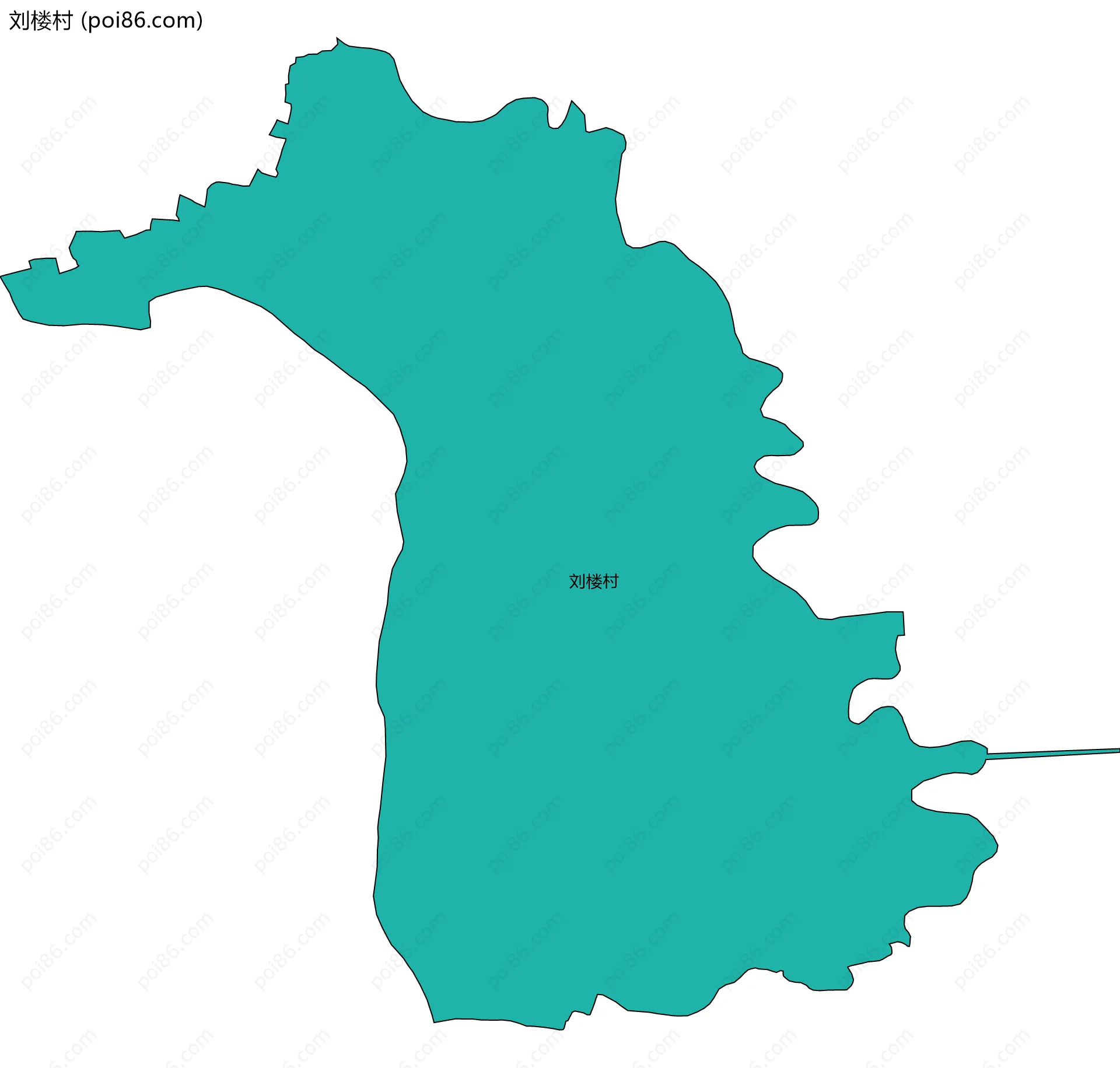刘楼村边界地图