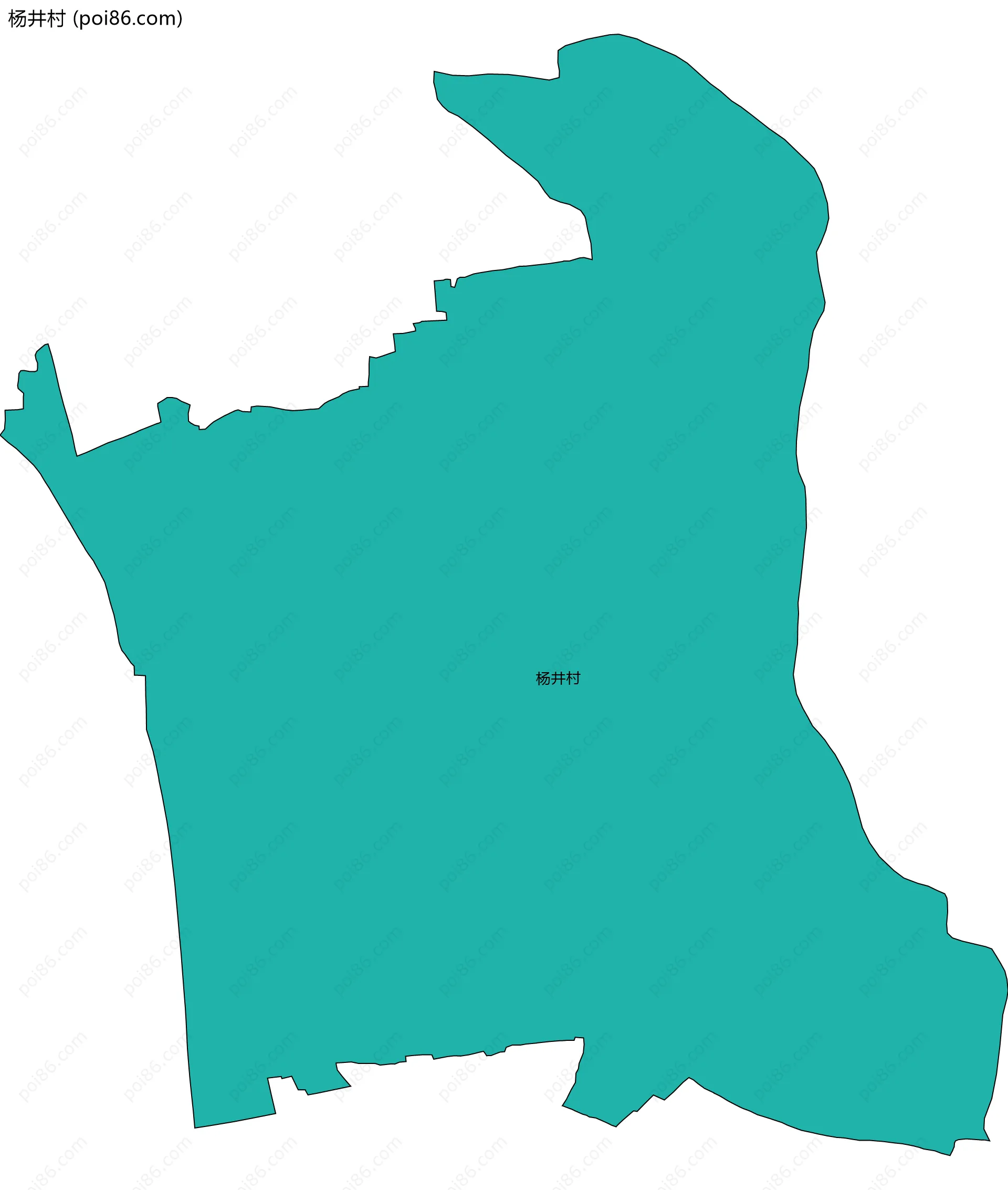 杨井村边界地图